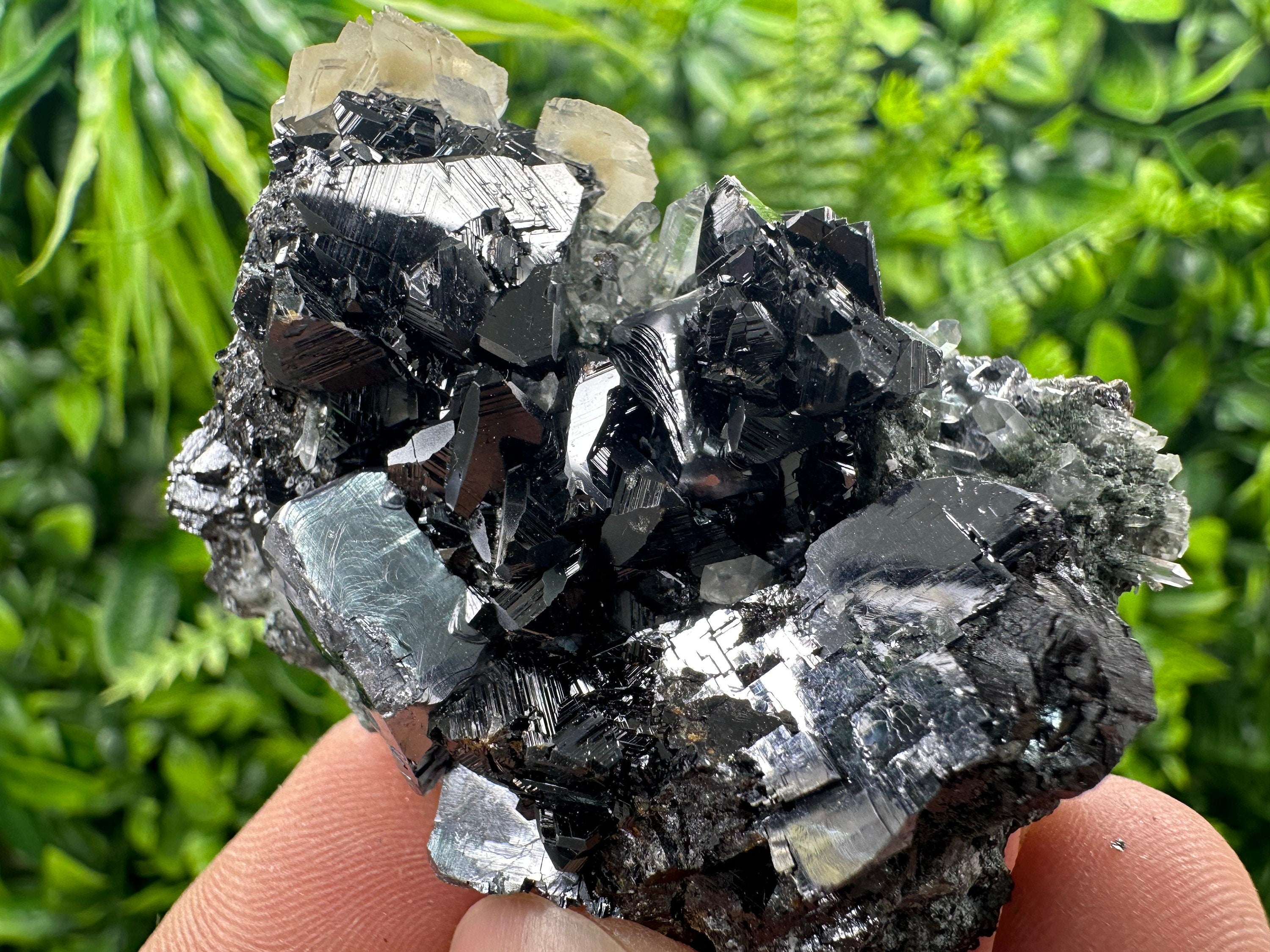 Sphalerite Galena Calcite Cluster, Borieva Mine Mineral Specimen