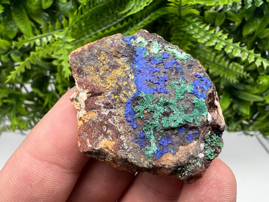 Moroccan Azurite and Malachite Mineral Specimen, Rare Crystal Collection