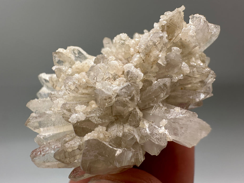 Transparent Quartz with Calcite: Krushev dol Bulgaria Crystal