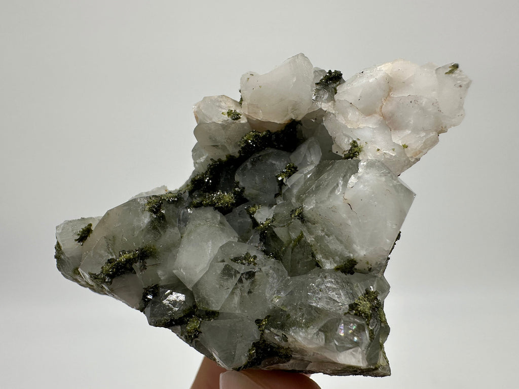 Rainbow Epidote with Quartz, Hakkari Turkey Mineral Specimen (5.5/5.5/3cm)