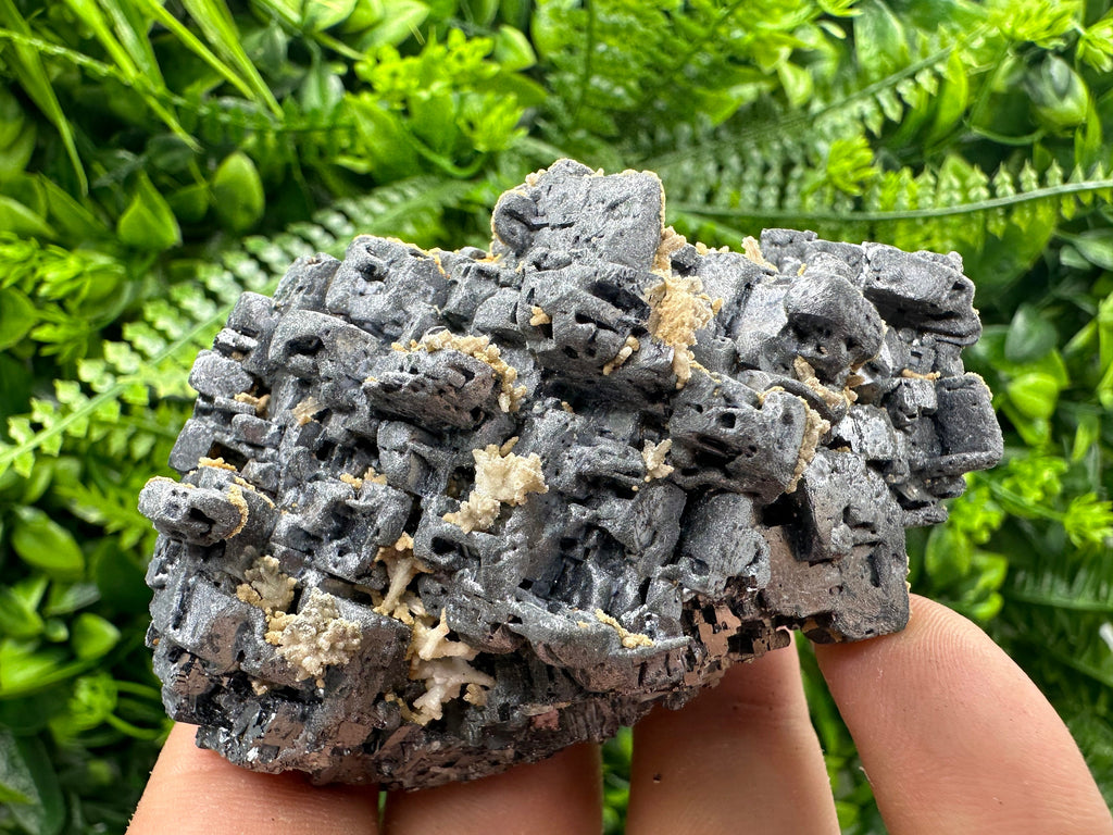 Rare Skeleton Galena Cluster: Natural Crystal Mineral Souvenir