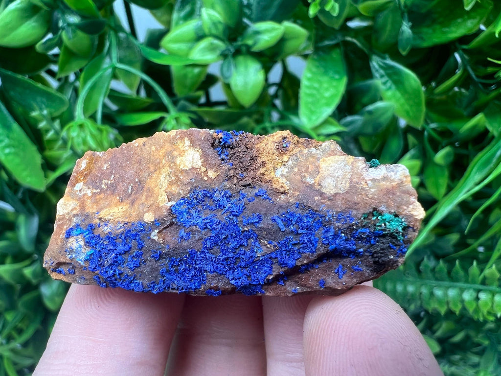 Azurite Malachite Mineral Specimen: Moroccan Blue-Green Crystal, Home Decor