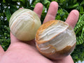 Green Onyx Sphere (5cm): Banded Calcite Healing Crystal