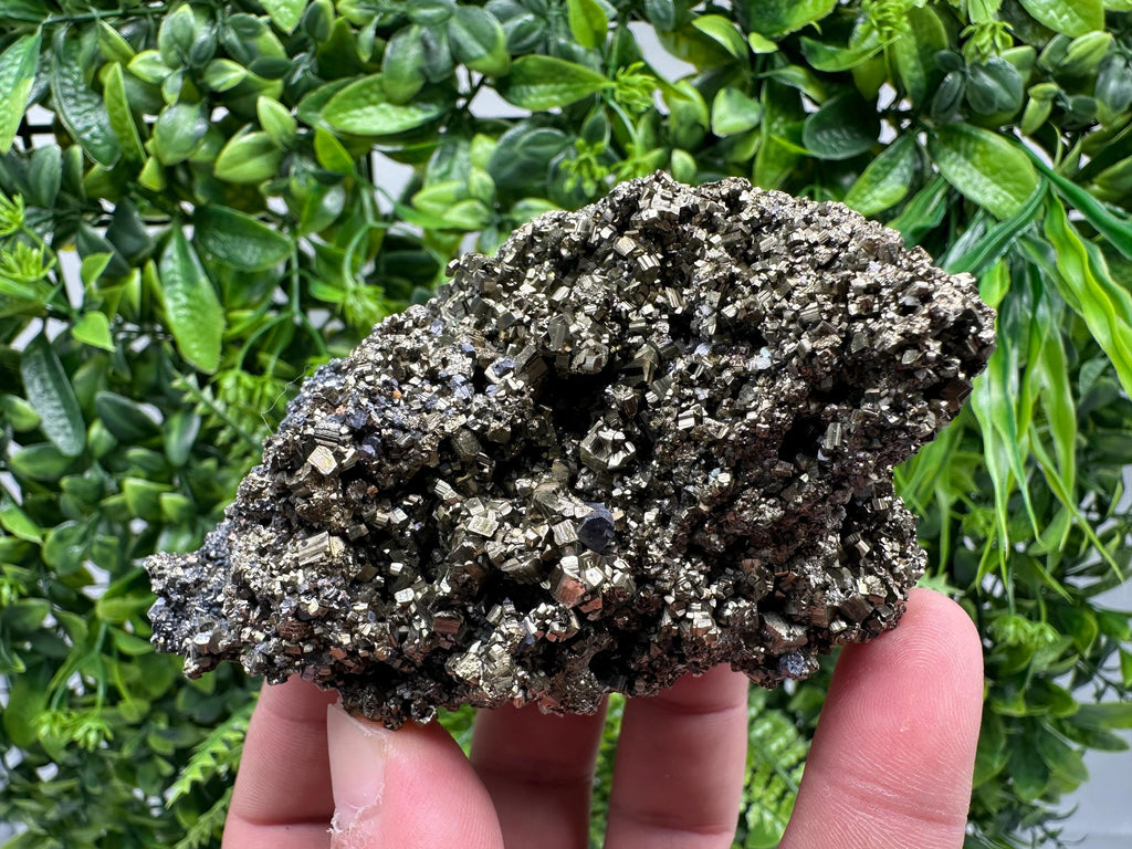 Rainbow Pyrite with Calcite, Natural Mineral Souvenir, Bulgaria