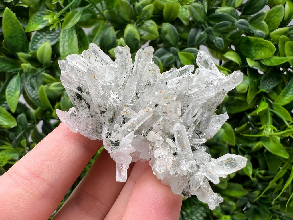 Lovely specimen Green Quartz inclusions Chlorite and Sphalerite/ Natural minerals/ Souvenir crystal gift minerals famous 9th September/Madan