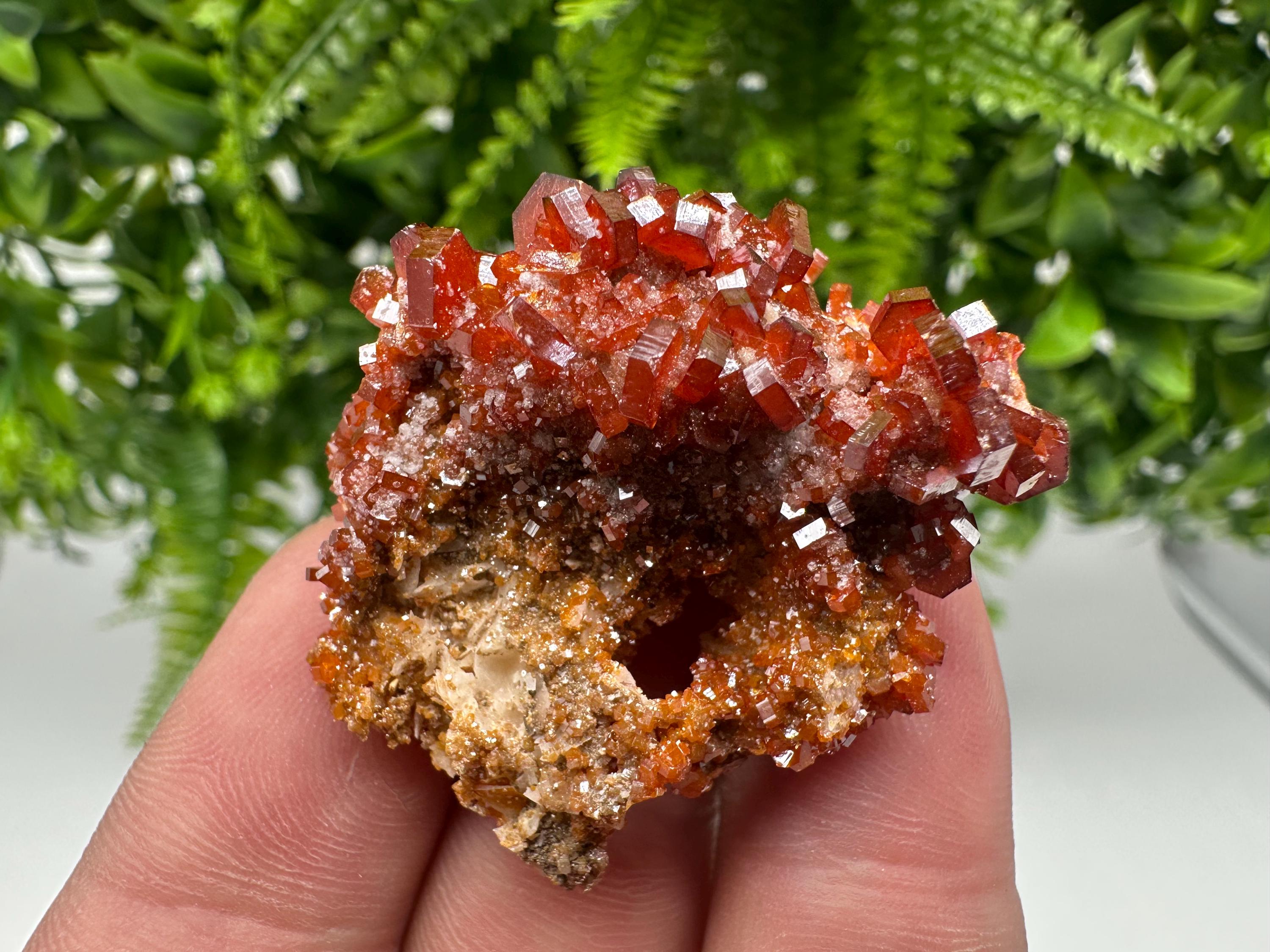 Red Vanadinite on Barite from Marocco,crystal minerals Speciment cluster Vanadinite crystal Vanadinite Geology Vanadinite cluster minerals