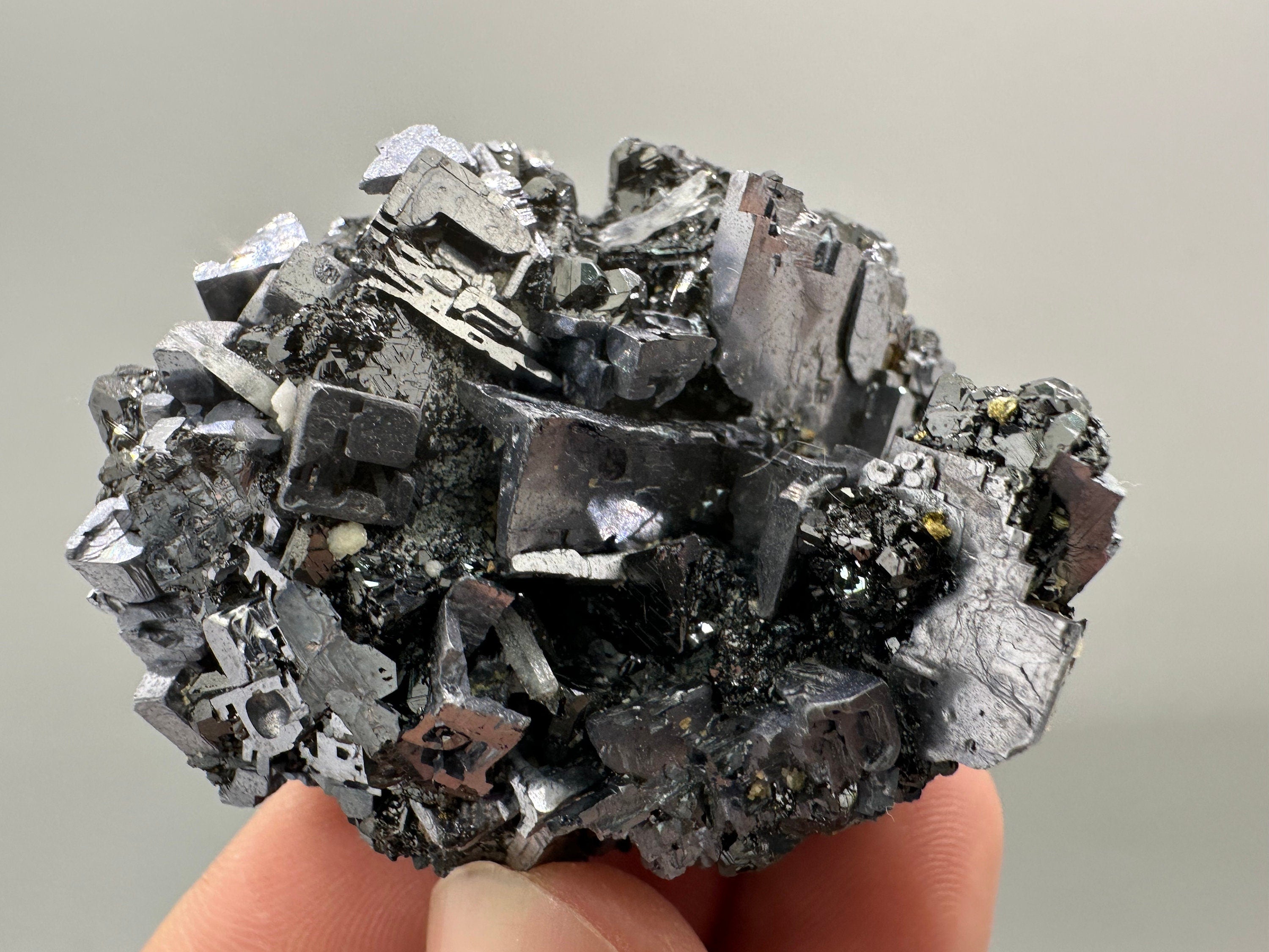 Galena on Sphalerite Mineral Specimen: Borieva Mine, Bulgaria