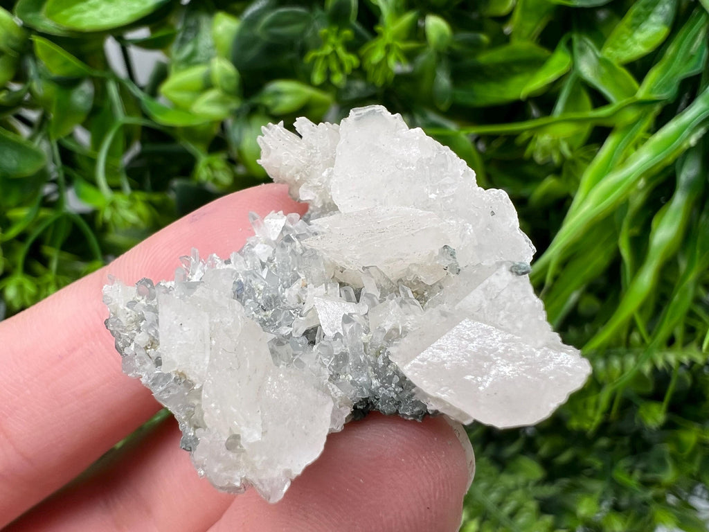 Calcite on Quartz Crystal Cluster - Borieva Mine, Bulgaria