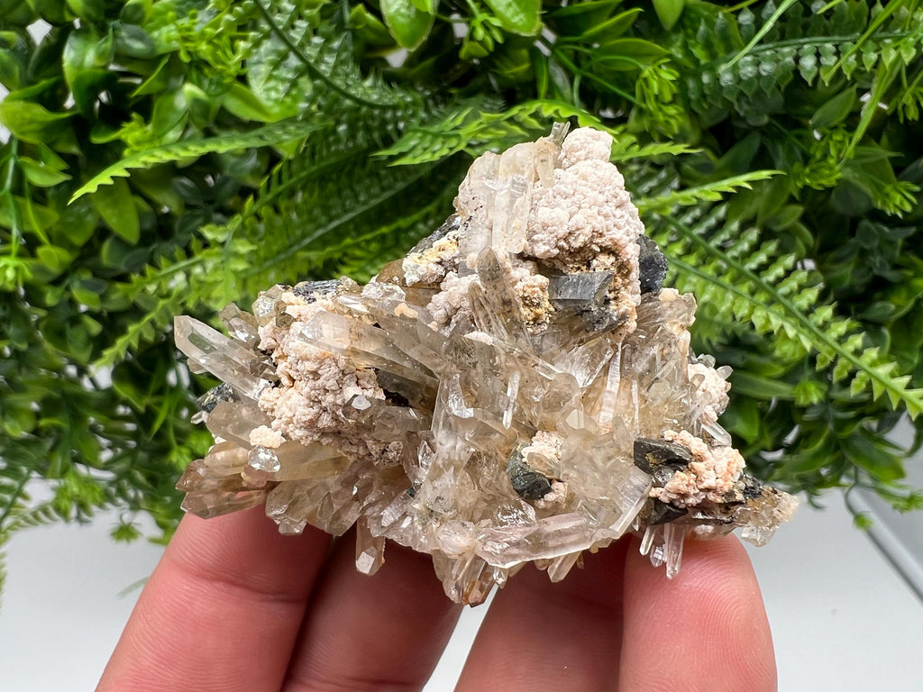 Quartz Rhodochrosite Mineral Specimen, Madan Bulgaria Crystal