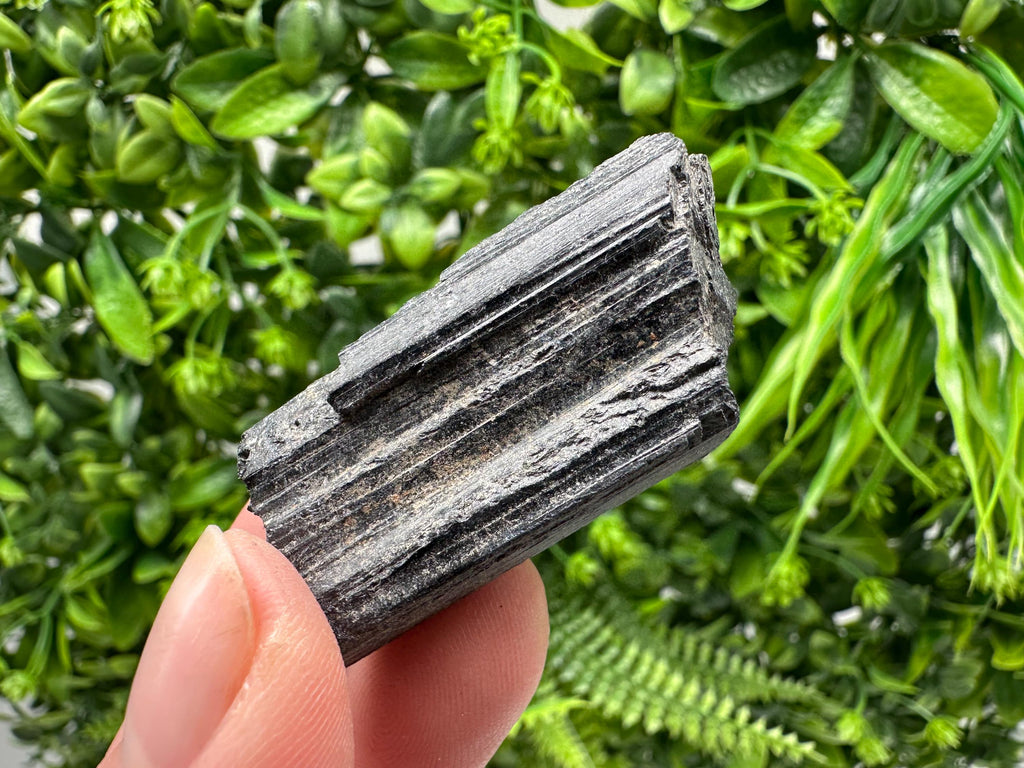 Natural Black Tourmaline Crystal – Raw Protective Stone, Healing Crystal, Grounding Mineral Gift