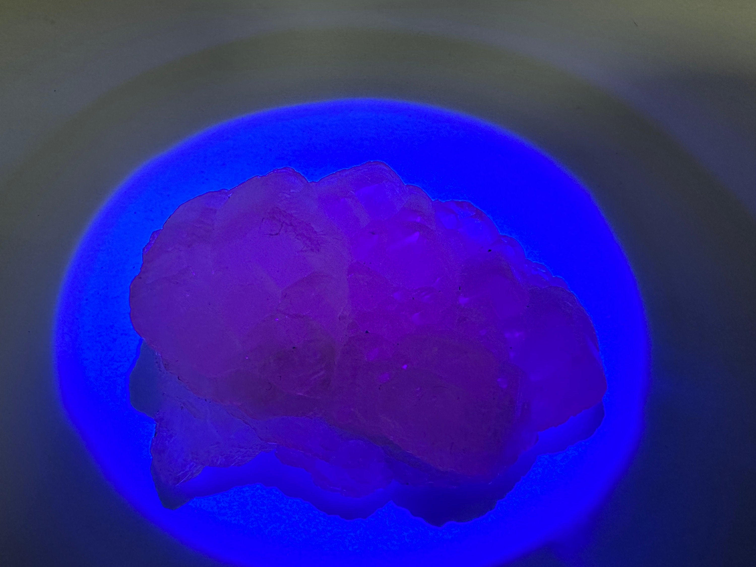 Fluorescent Mangano Calcite Specimen: Rhodopes Bulgaria Mineral Decor