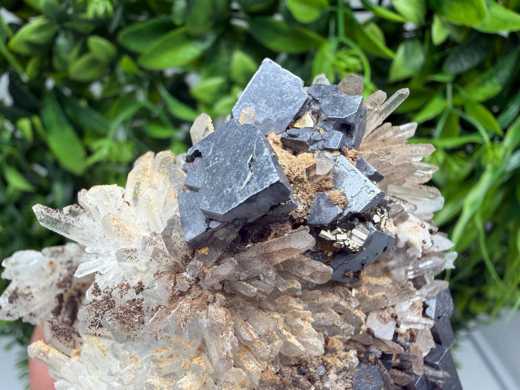 Stunning Galena,Sphalerite on Quartz whit Siderite from 9 th September mine,Madan,Bulgaria,Natural,collectible mineral specimen,home decor