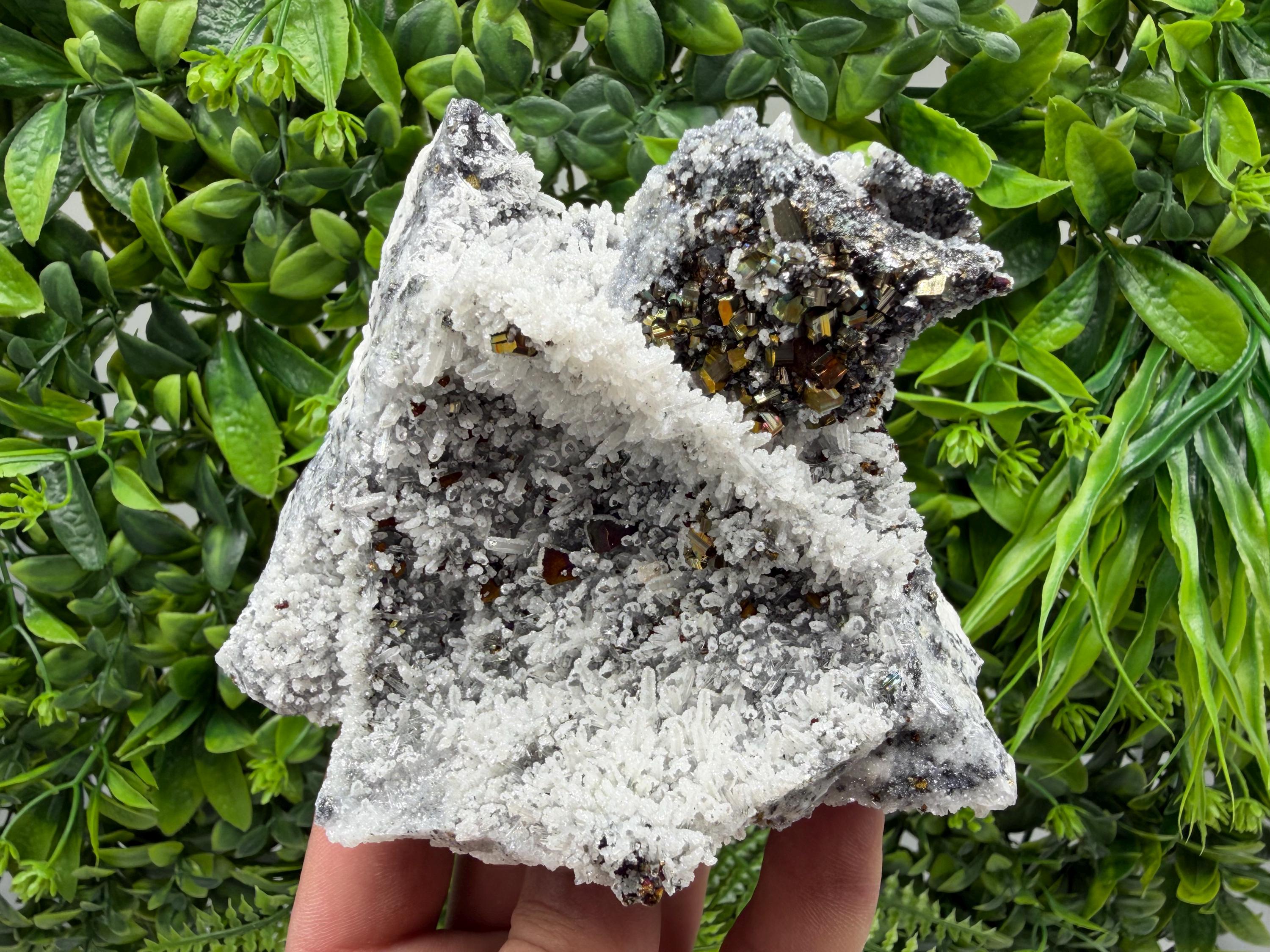 Pyrite Sphalerite Quartz  Mineral Specimen, Krushev dol Mine