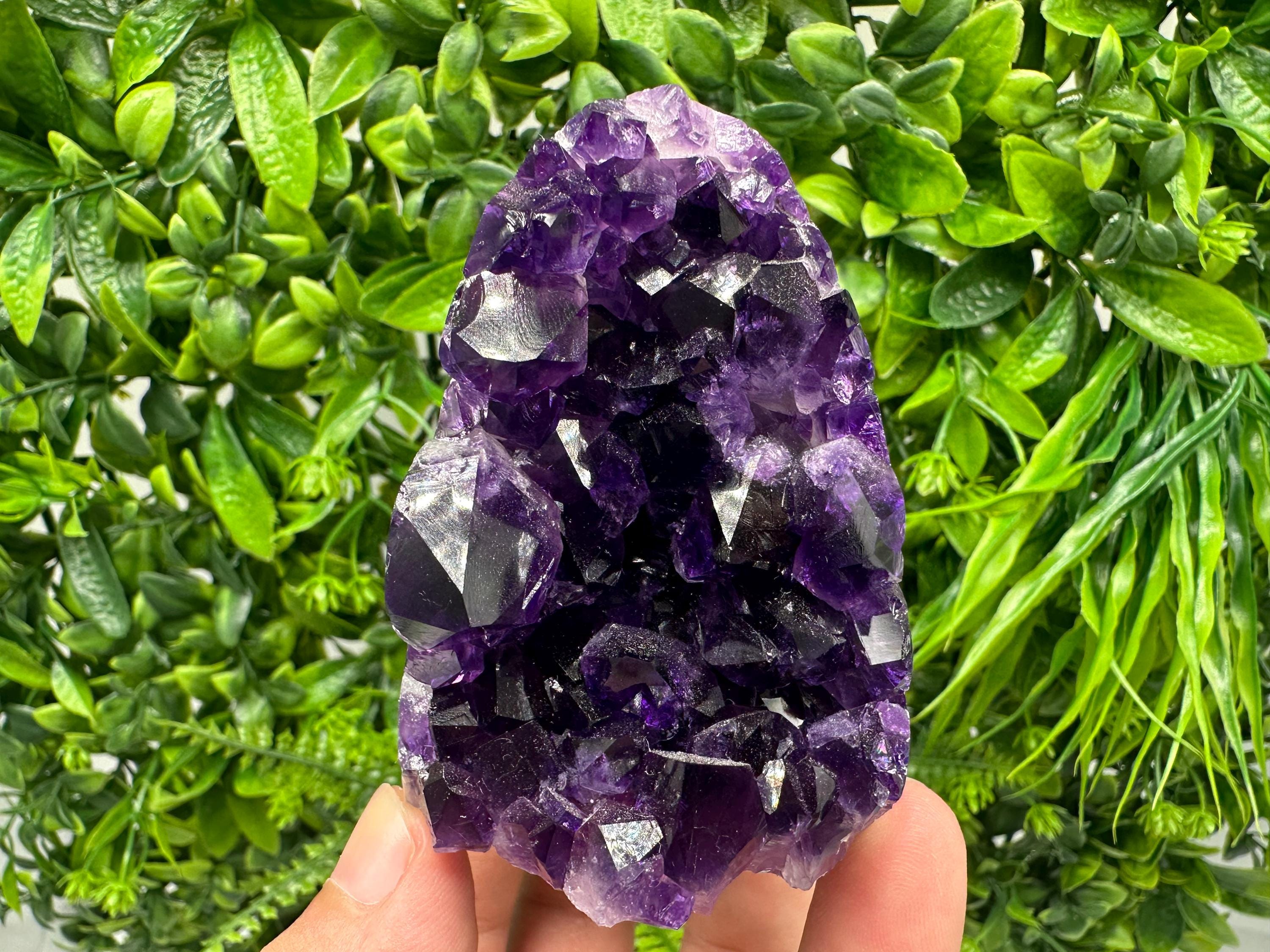 Uruguay Amethyst Crystal: Purple Quartz Home Decor, Energy Stone