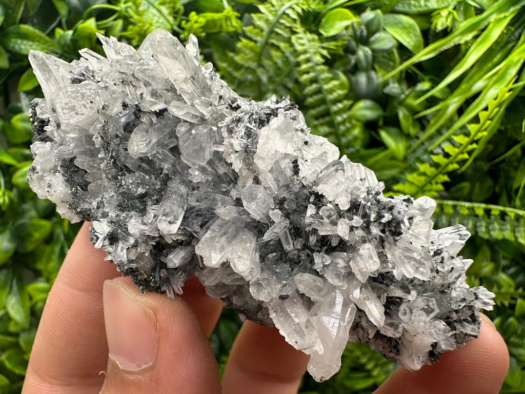 Quartz with Calcite and Chlorite: Natural Crystal Souvenir