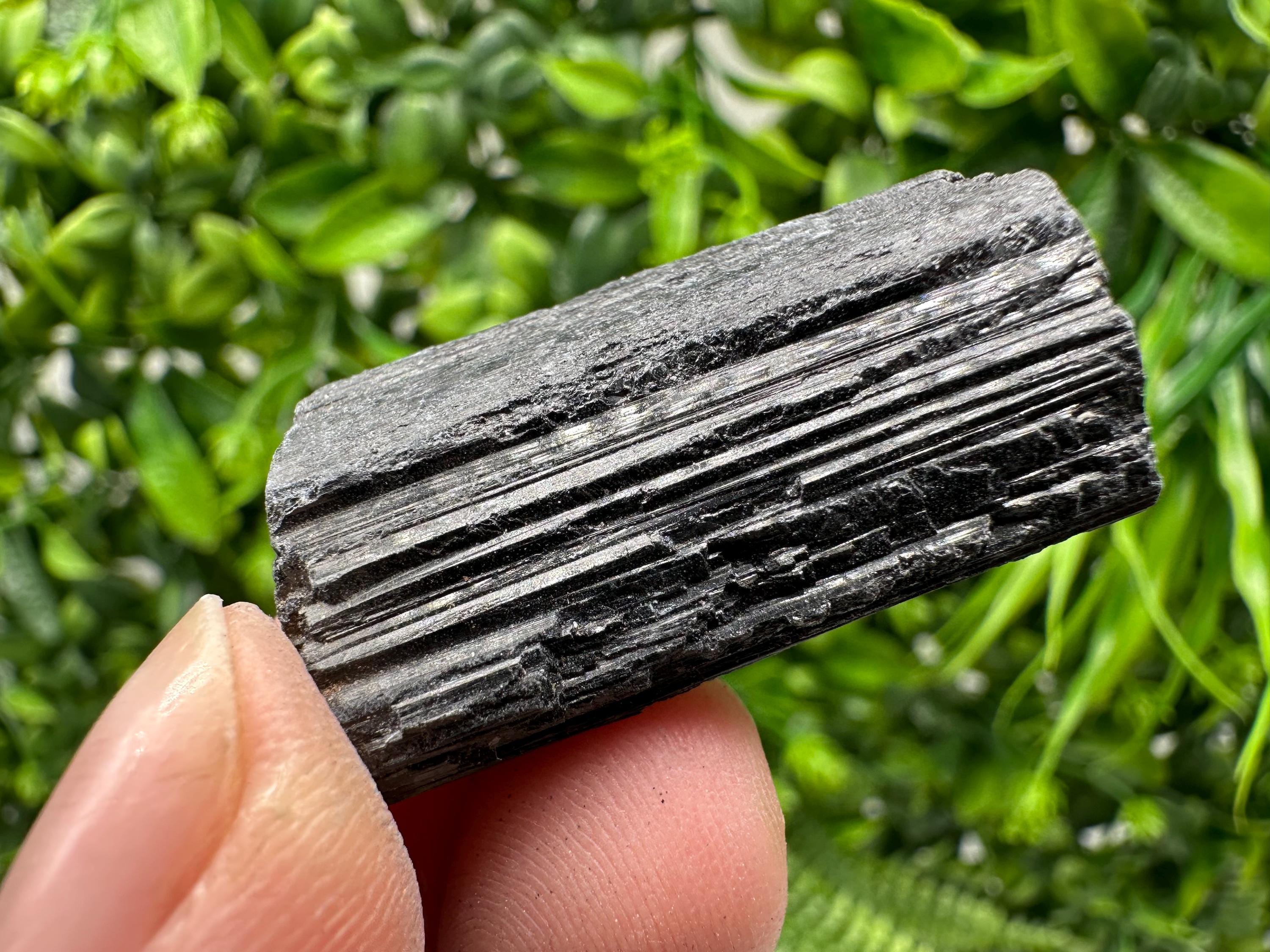 Natural Black Tourmaline Crystal – Raw Protective Stone, Healing Crystal, Grounding Mineral Gift