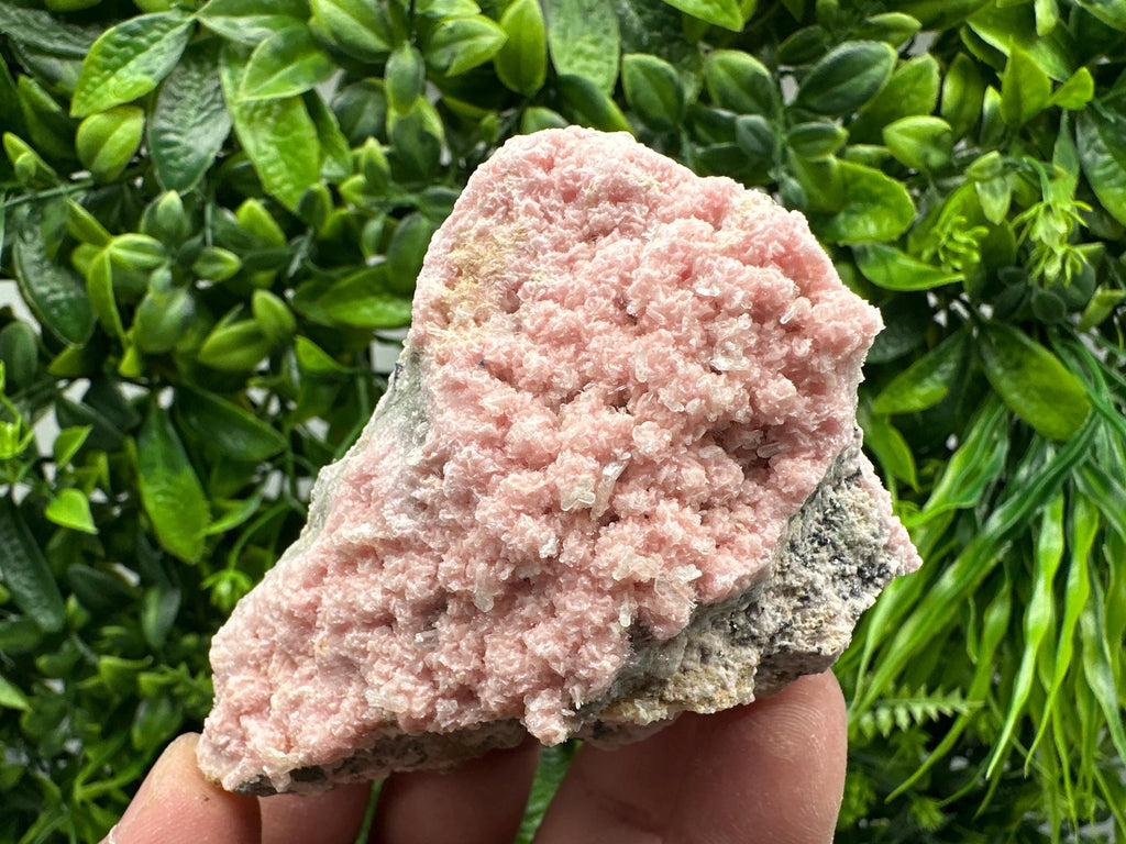 Rhodochrosite on Quartz, Starnica Mine, Bulgaria