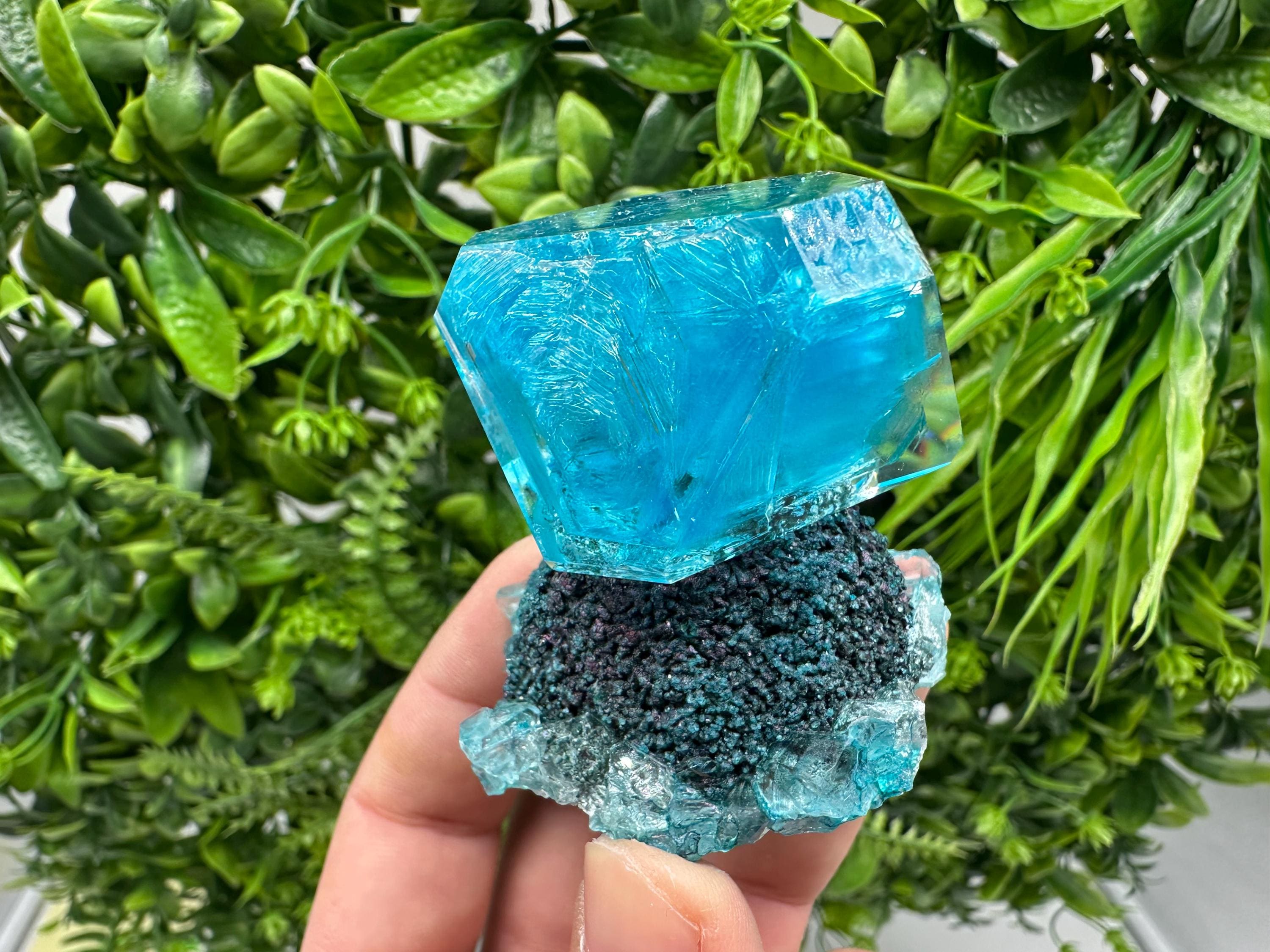 Exceptional Turquoise ALUNITE Aqua Crystal on Matrix UV Active, lab minerals