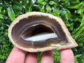 Natural Agate Geode: Druzy Quartz Crystal (9/5.5/5 cm)
