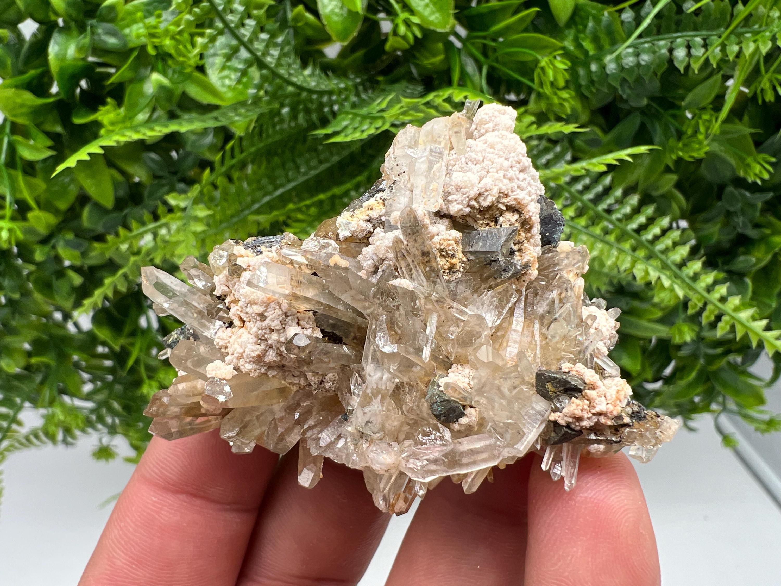 Quartz Rhodochrosite Mineral Specimen, Madan Bulgaria Crystal