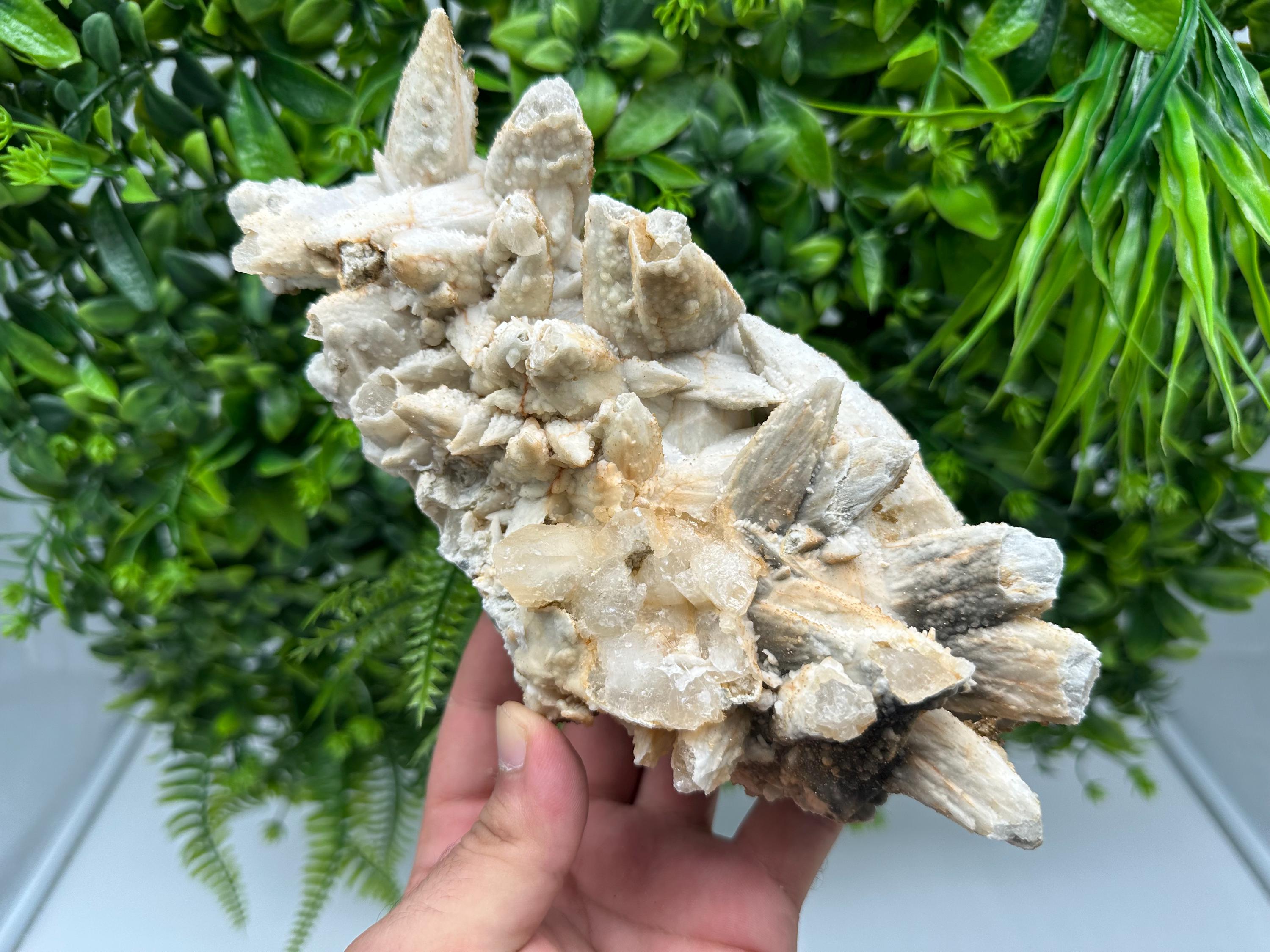 Stunning Brown Rhodochrosite on Calcite,Chalcedony,from Djurcovo mine,Bulgaria,natural collection mineral specimen,home decor crystal,gift