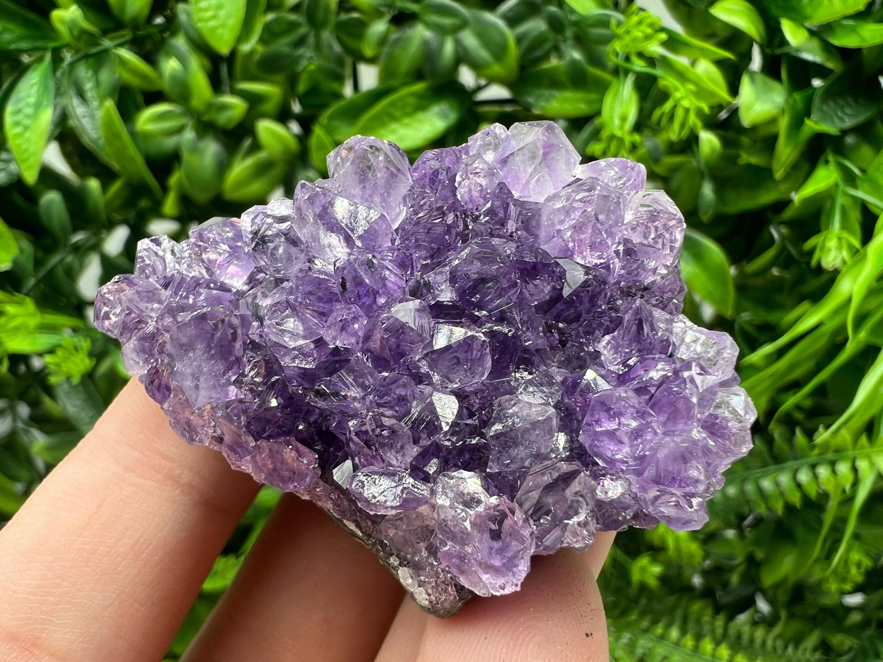 Uruguay Amethyst Cluster, Natural Purple Crystal, Home Decor