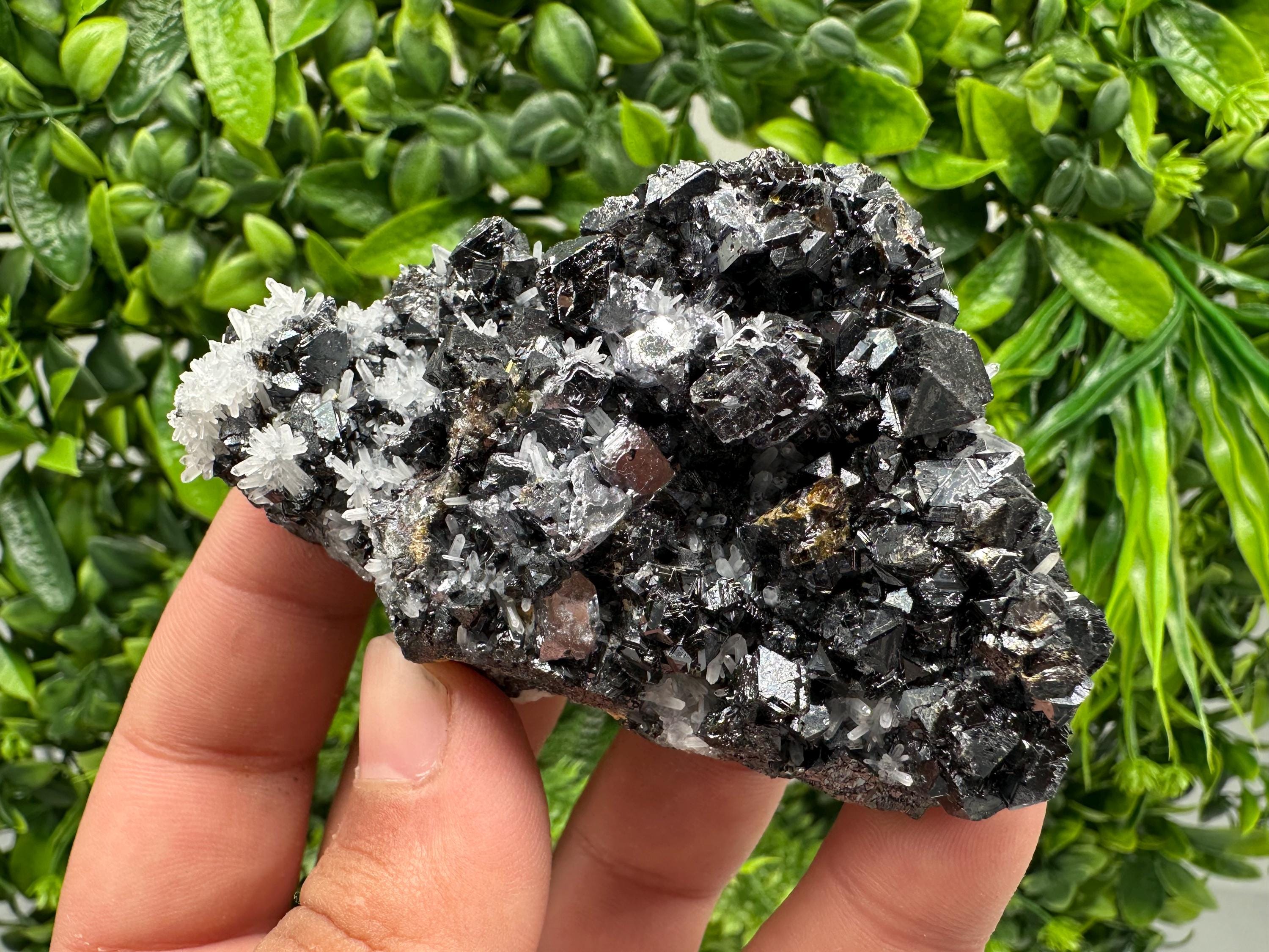 Wonderful Sphalerite on Quartz,From Borieva mine,Bulgaria,natural mineral,collection crystal,home decor stone,rare cluster,gift,souvenir