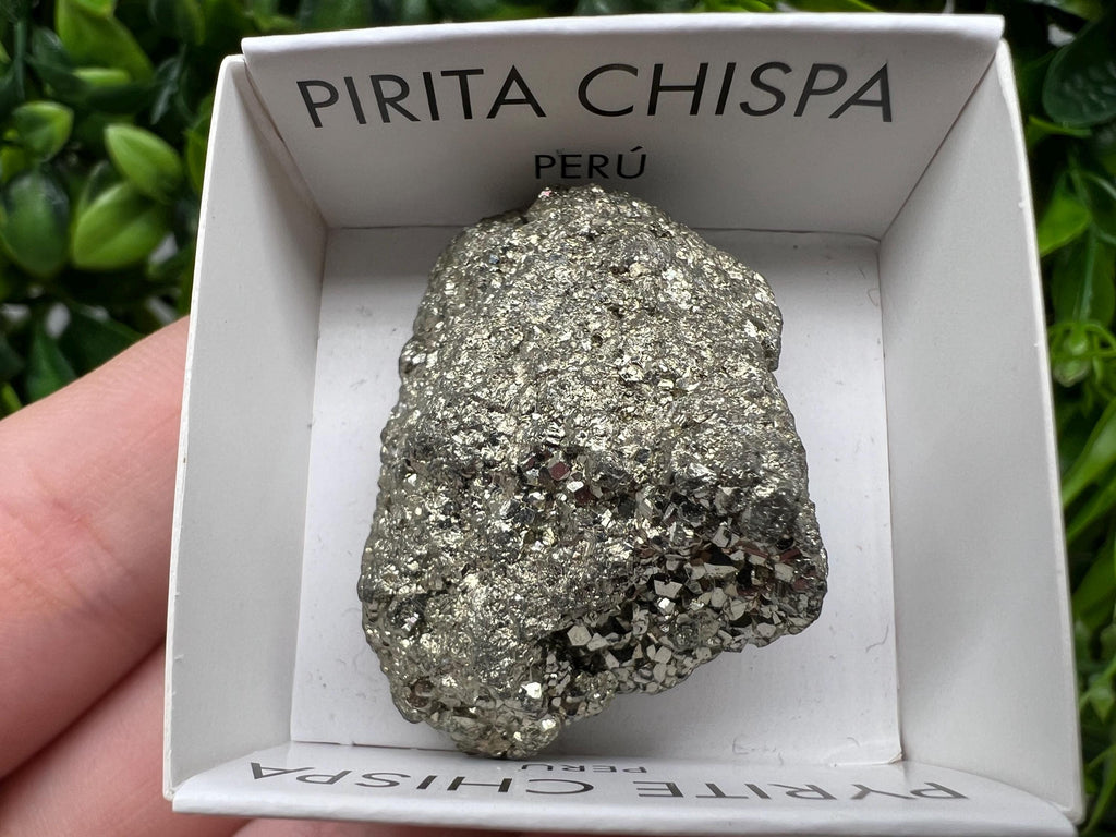 Peruvian Pyrite Cube: Natural Gold Mineral Specimen, Home Decor Stone