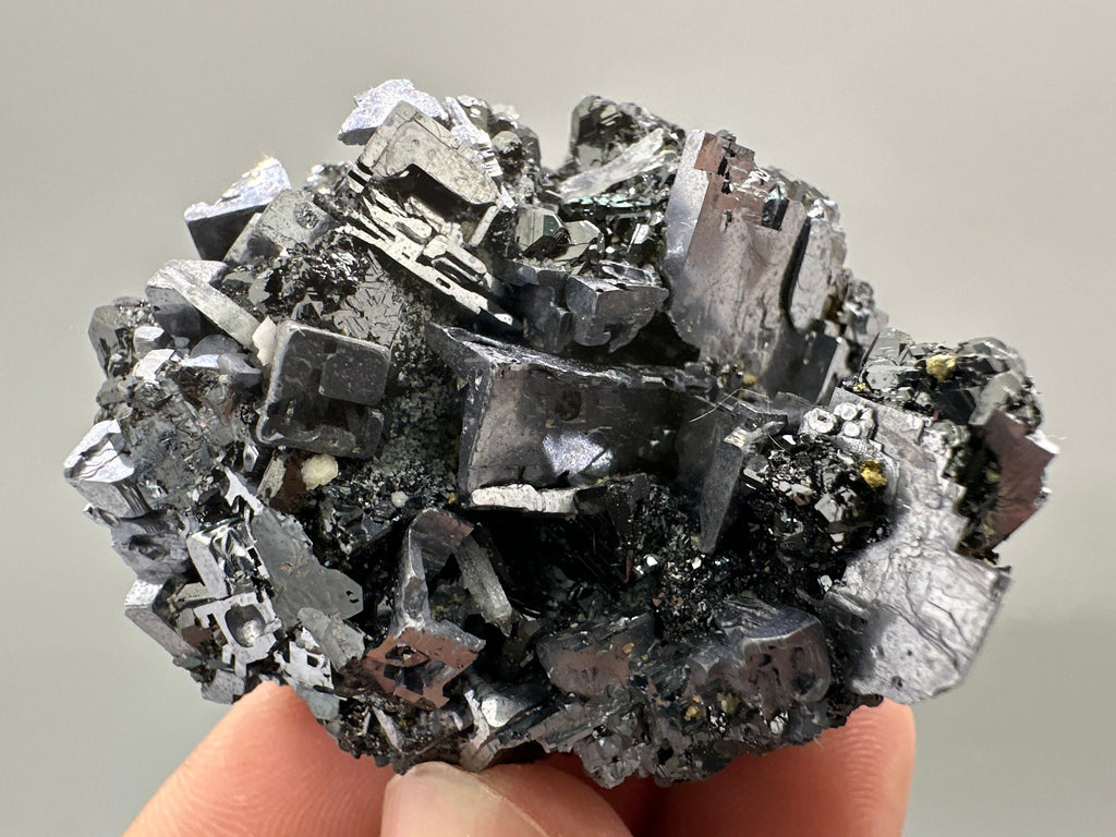 Galena on Sphalerite Mineral Specimen: Borieva Mine, Bulgaria