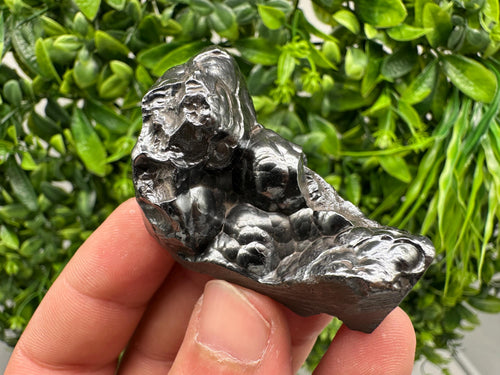 Botryoidal Black Hematite Specimen: Moroccan Crystal for Reiki Chakra