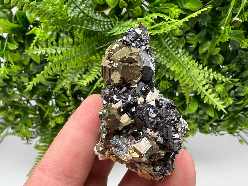 Rainbow Pyrite Siderite Mineral Specimen: Madan Bulgaria Collectible
