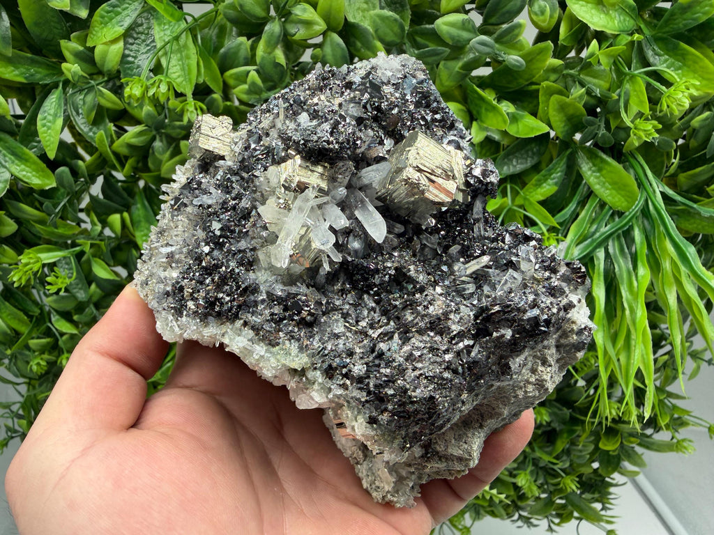 Pyrite Sphalerite Quartz  Mineral Specimen, Krushev dol Mine
