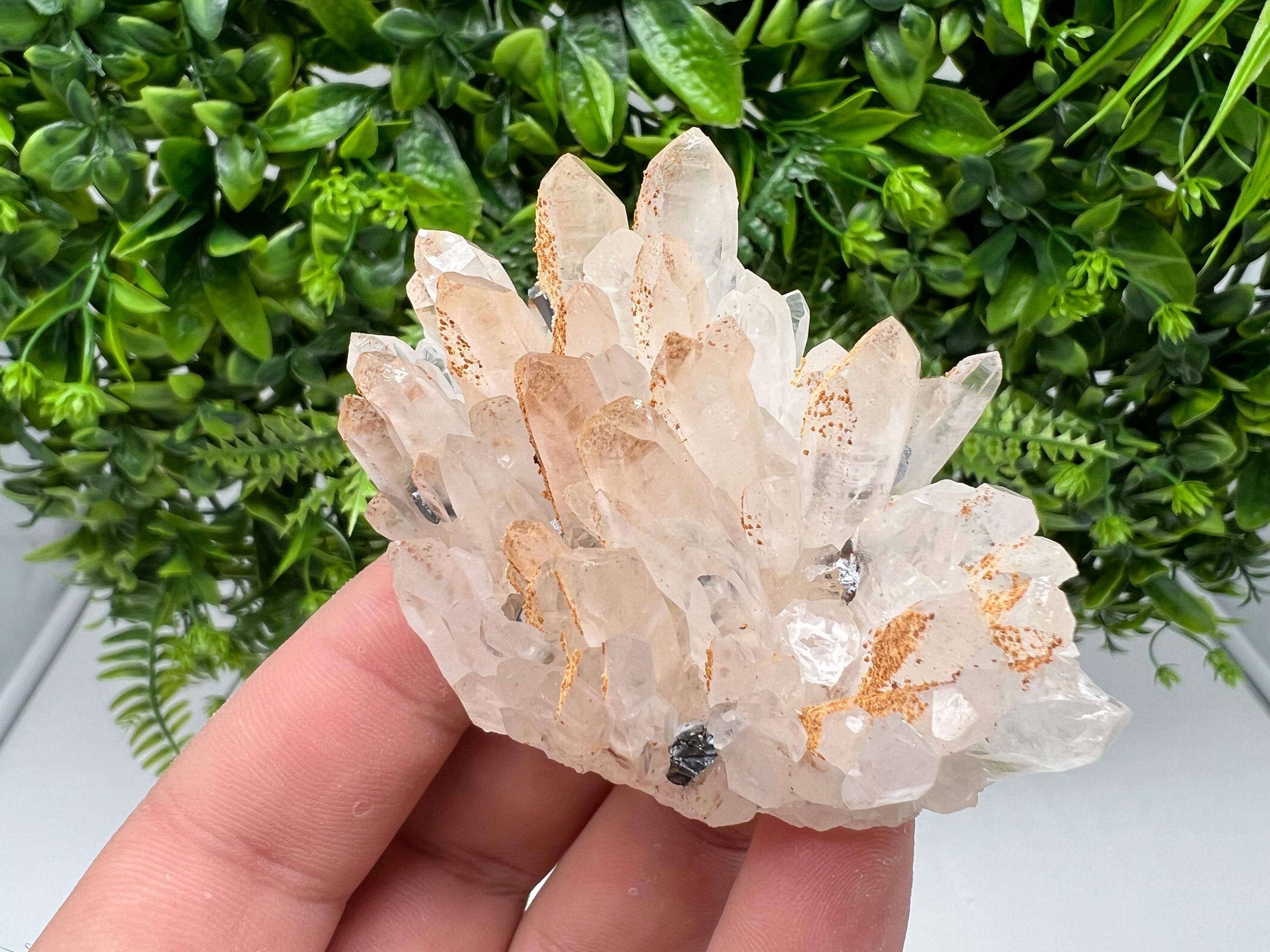 Stunning Quartz covered whit iron oxide limonite natural minerals souvenir crystal home decor stone collection minerals 9 th September mine