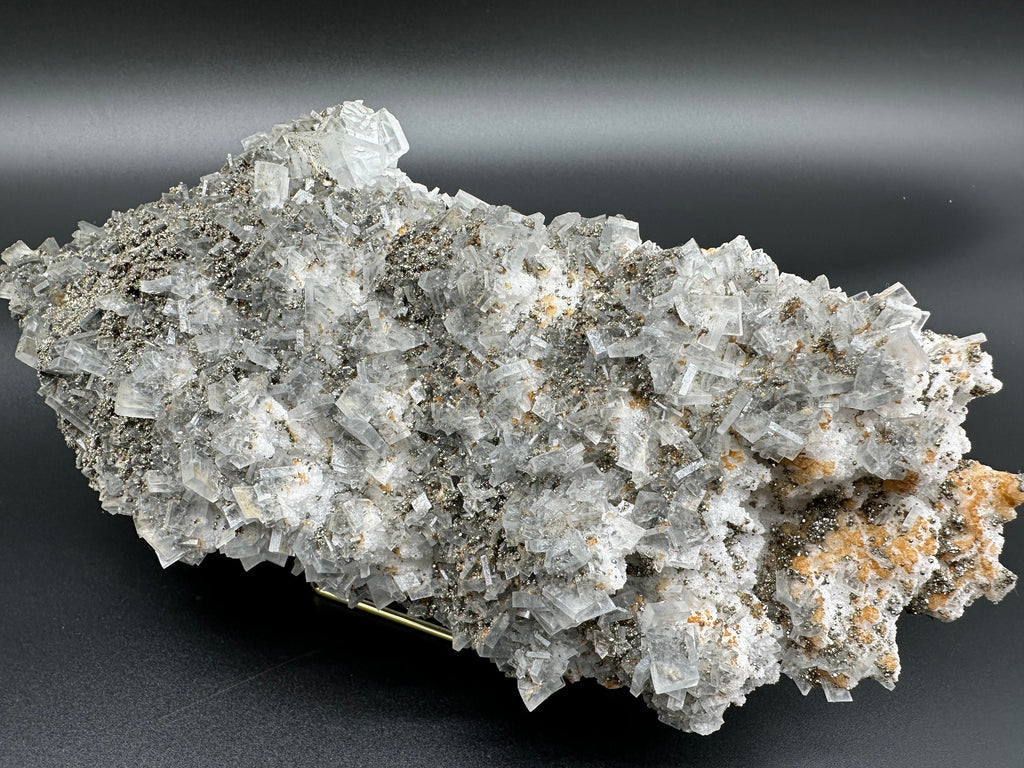 Barite with Pyrite on Chalcedony, Androvo Mine, Bulgaria