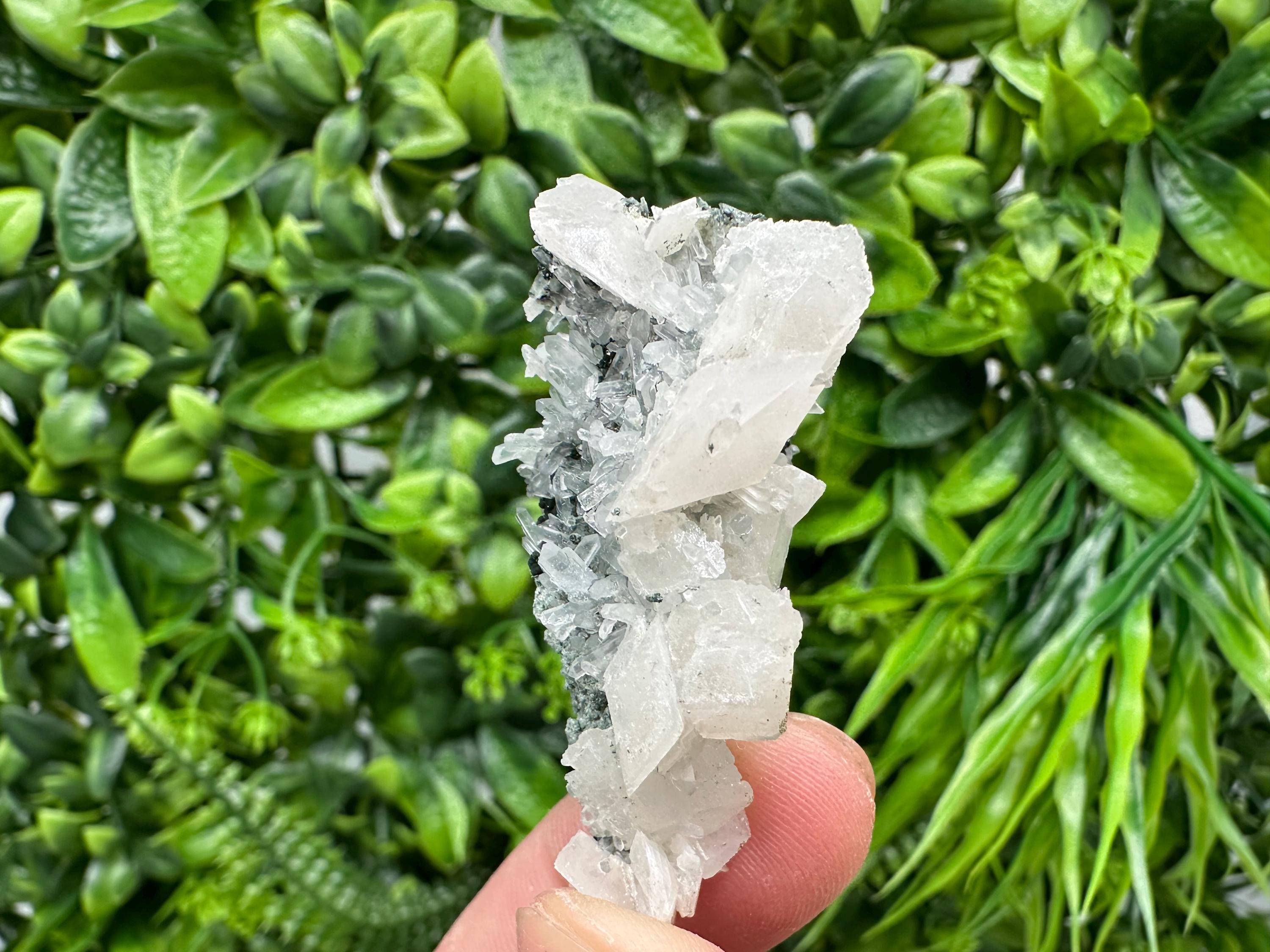 Quartz Calcite on Chlorite Matrix, Borieva Mine Mineral Specimen