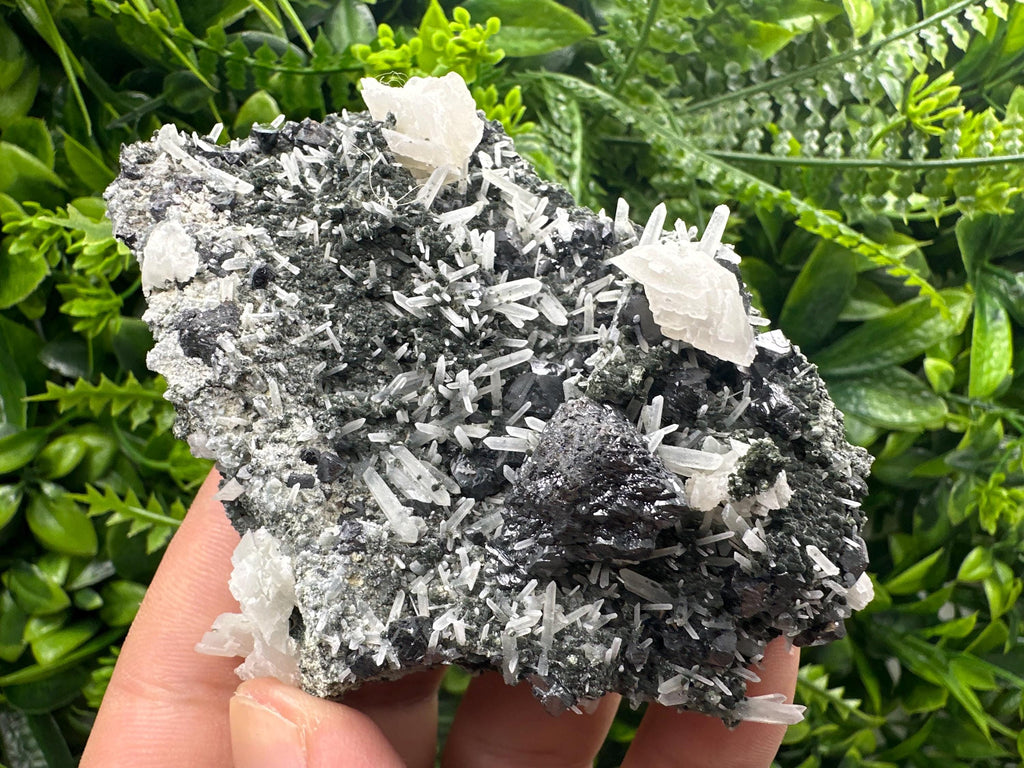 Sphalerite on Quartz Cluster, Borieva Mine Mineral Specimen