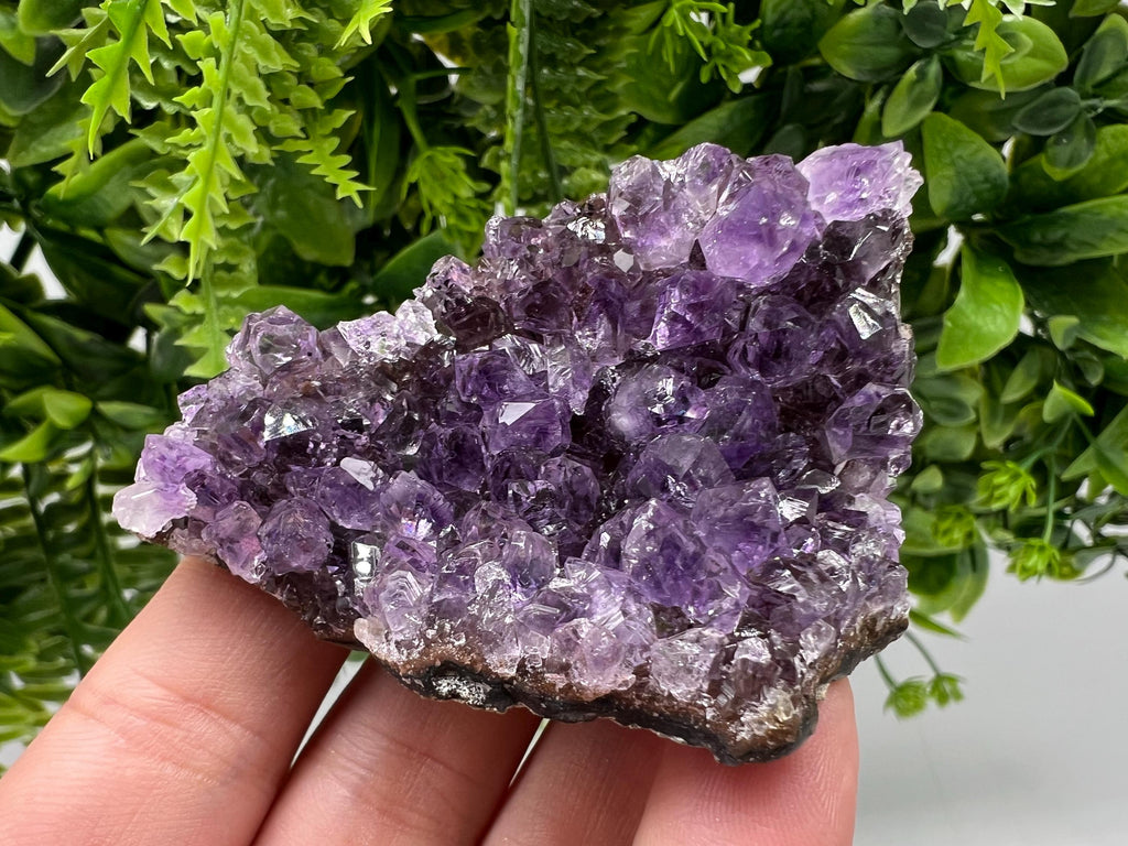 Uruguay Amethyst Cluster: Purple Crystal Home Decor, Energy Stone