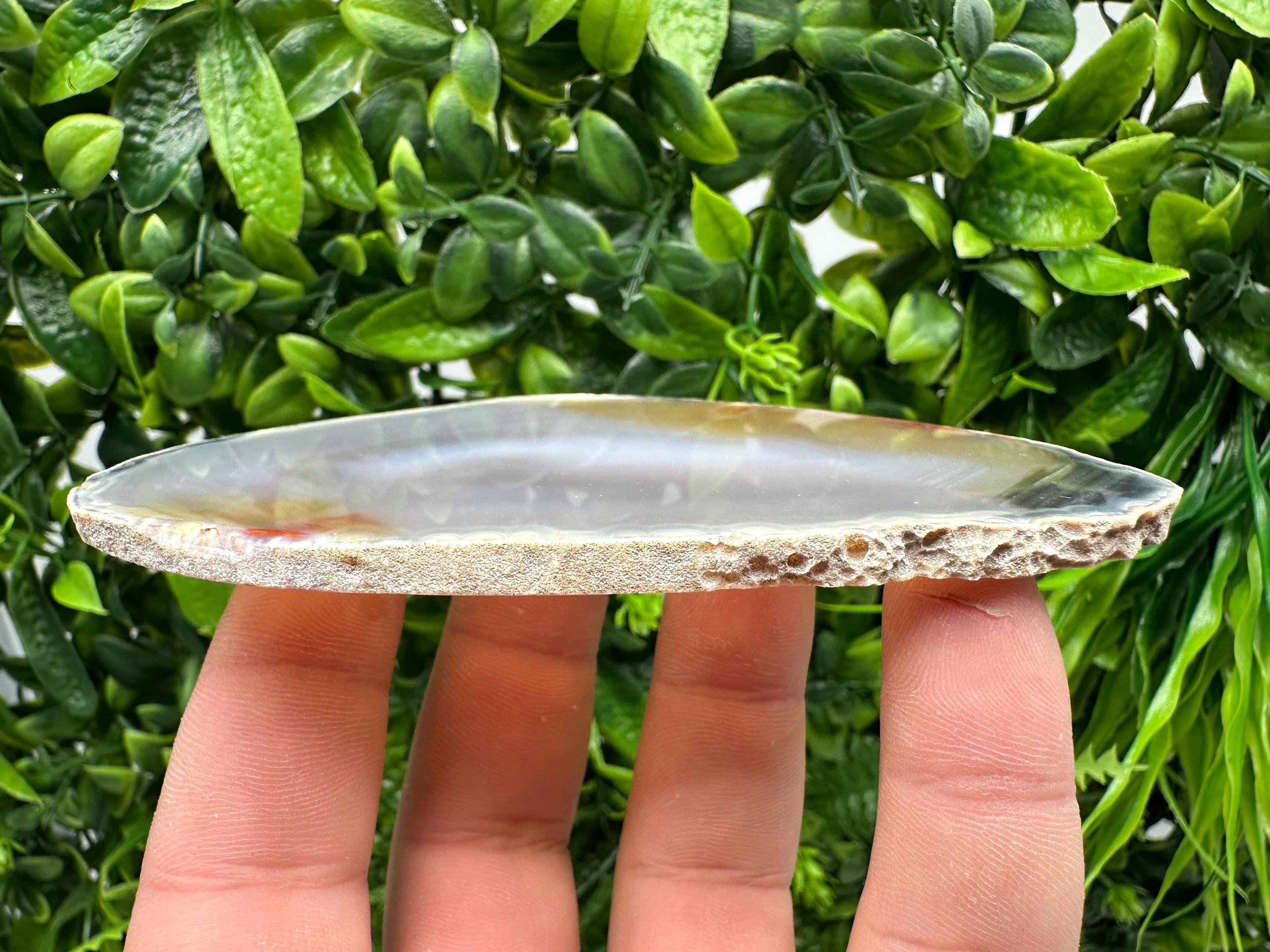 Large Polished Agate Slice: Spiritual Healing Crystal Coaster