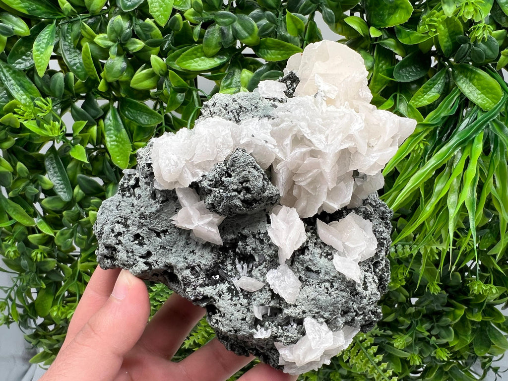Calcite Quartz on Chlorite Matrix, Borieva Mine Mineral Specimen