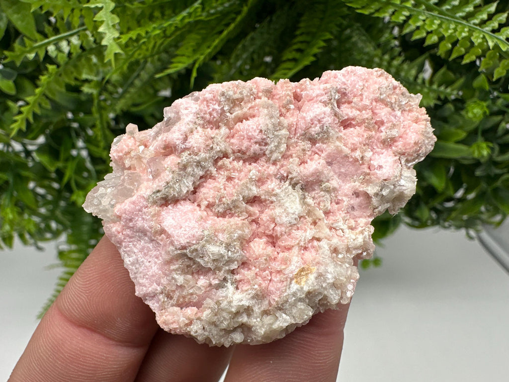 Rhodochrosite on Quartz: Pink Mineral Specimen, Starnica Mine