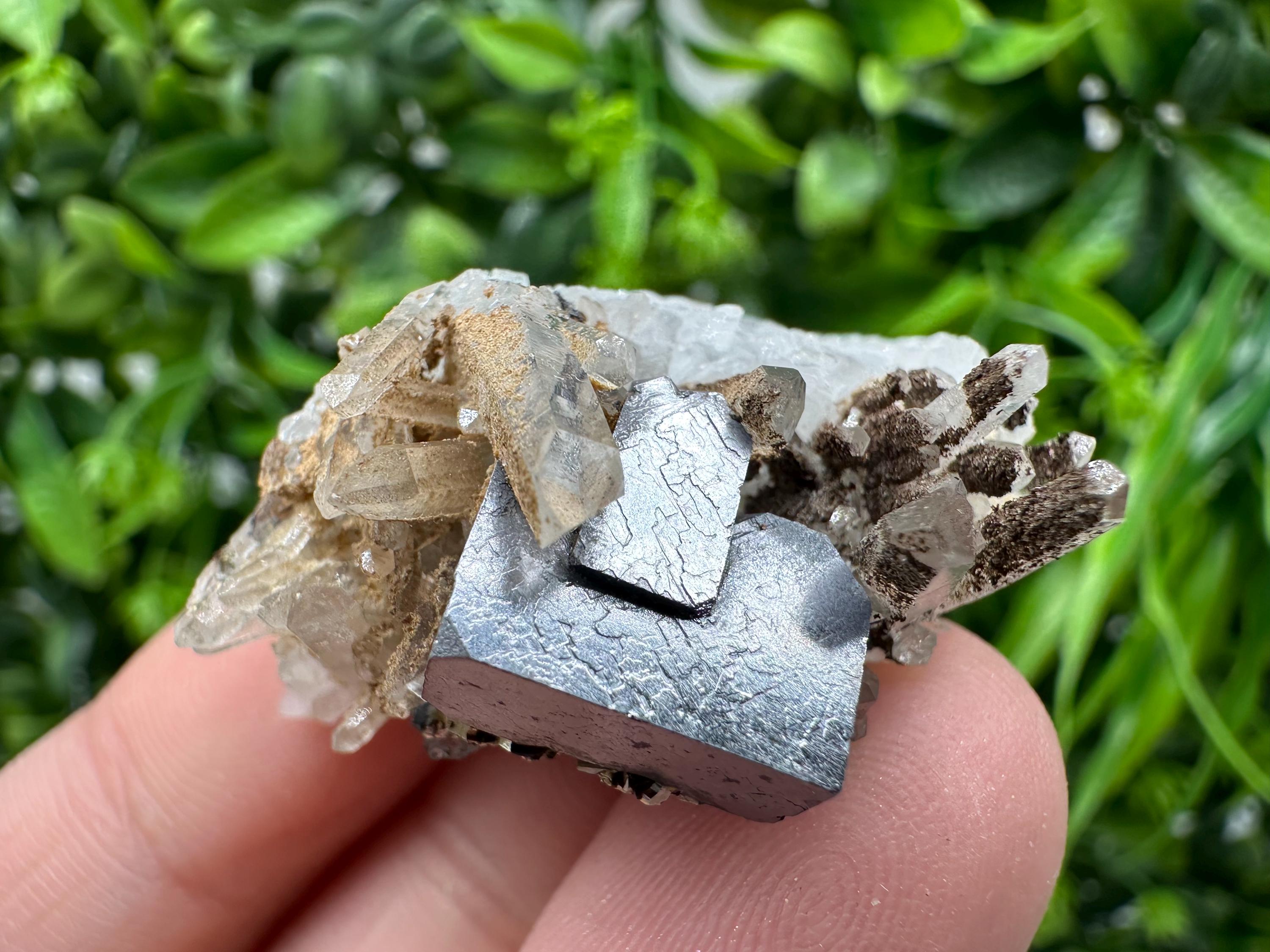 Stunning Galena,Sphalerite on Quartz whit Siderite from 9 th September mine,Madan,Bulgaria,Natural,collectible mineral specimen,home decor
