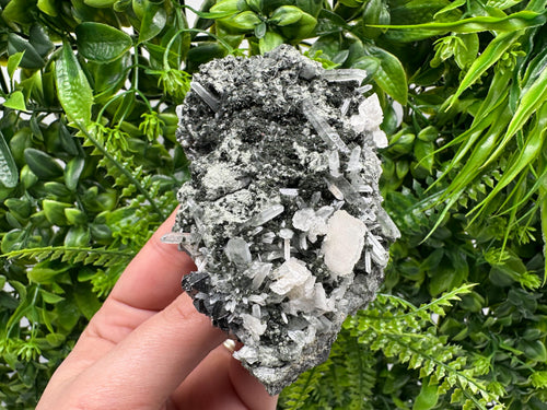 Calcite Quartz on Chlorite Matrix, Borieva Mine Mineral Specimen