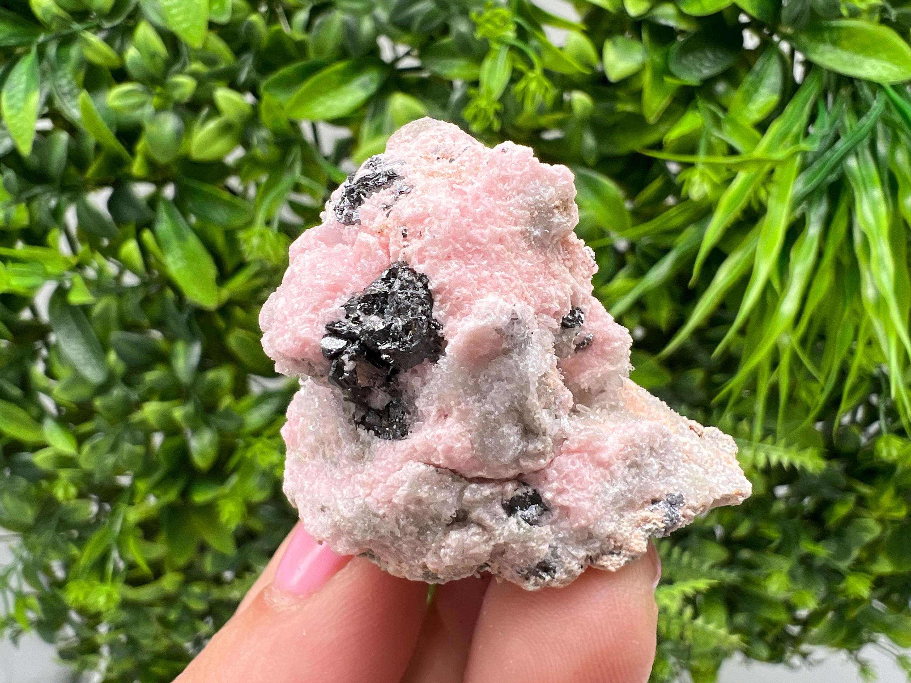Beautiful Rhodochrosite perfect pink colour Starnica Mine Davidcovo Bulgaria natural minerals souvenir crystal gift home decor stone gift