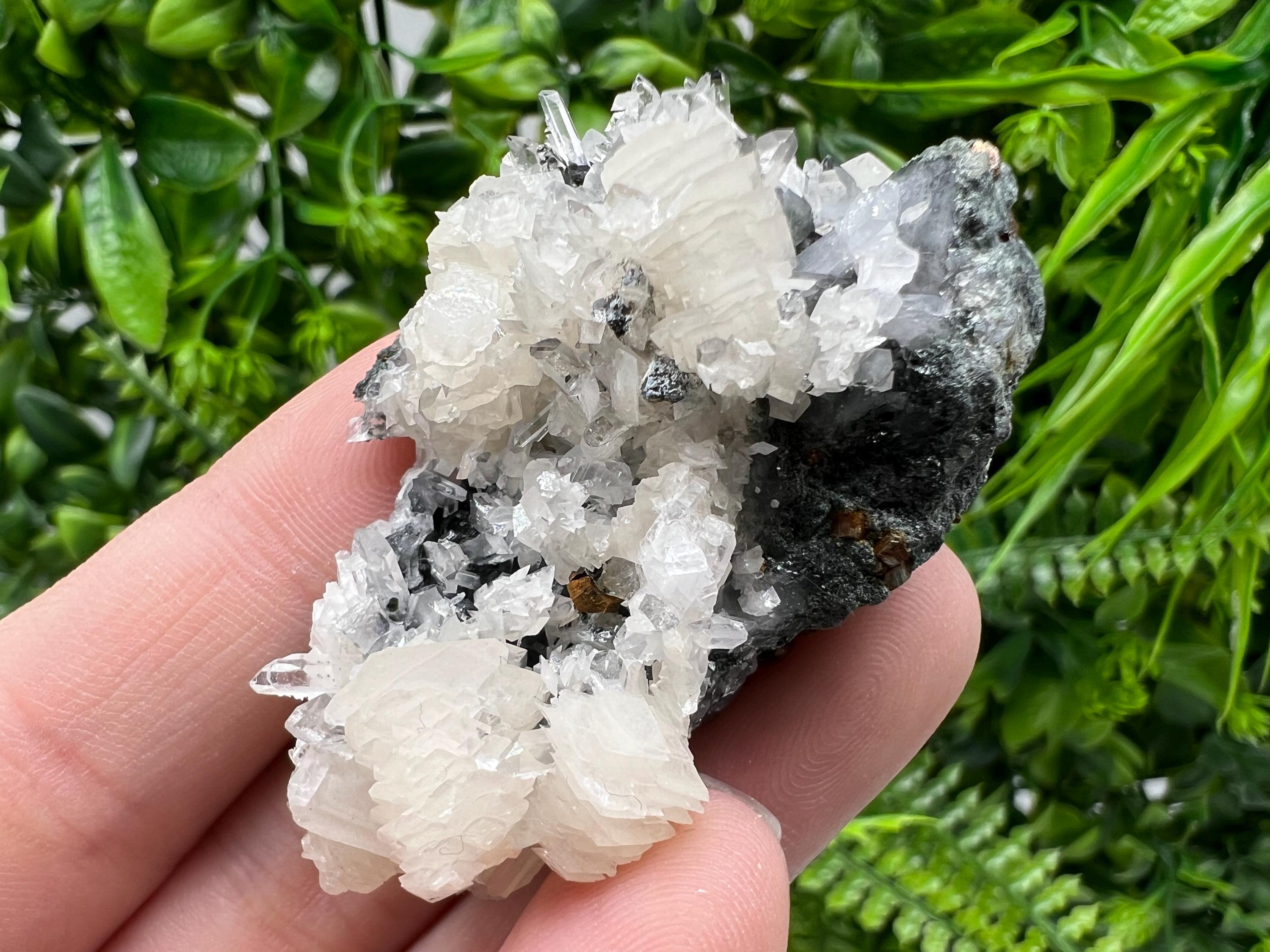 Stunning Calcite on Quartz from Borieva mine,Madan,Bulgaria,natural,collection mineral specimen,home decor stone,Rare minerals,gift,quartz