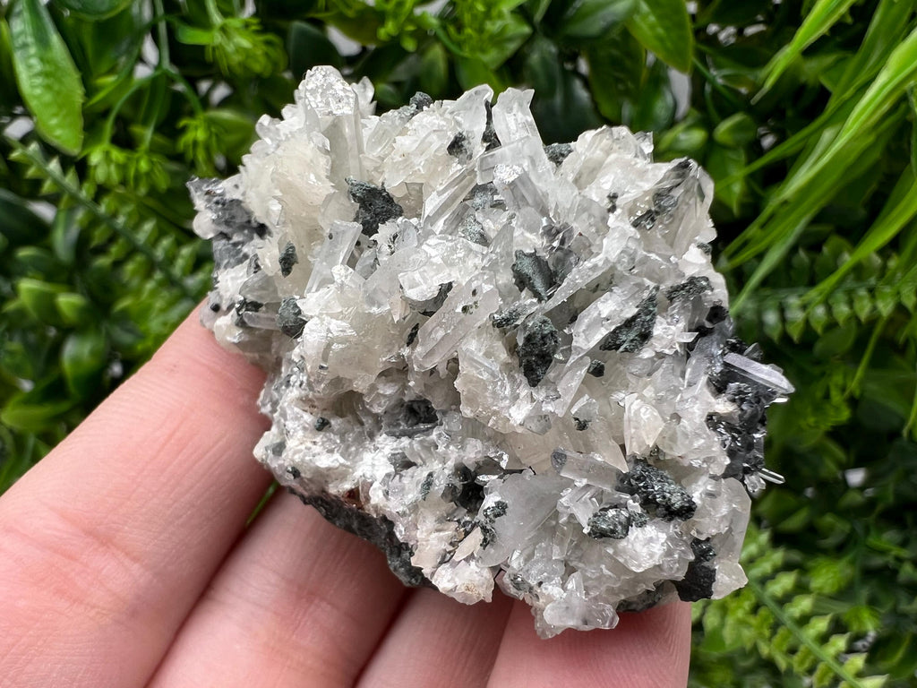 Calcite on Quartz Specimen: Borieva Mine, Bulgaria