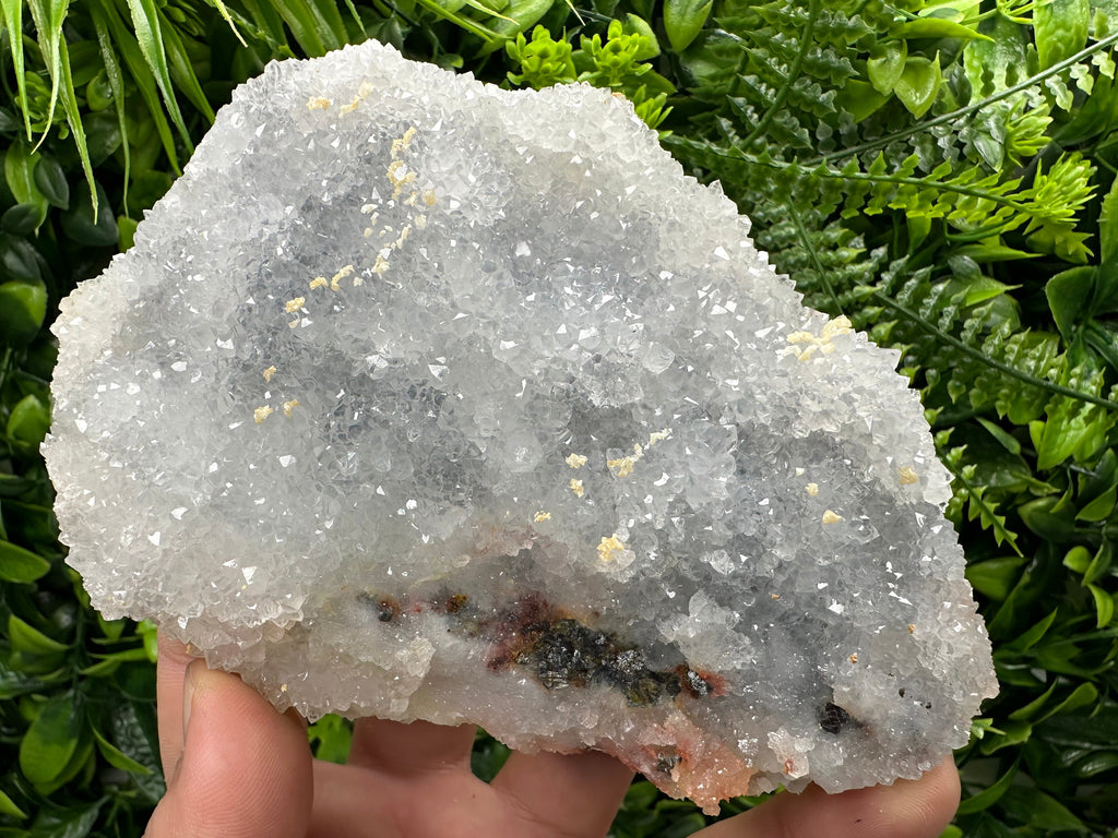 Chlorite Chalcedony Quartz Cluster, Madan Bulgaria Mineral Specimen