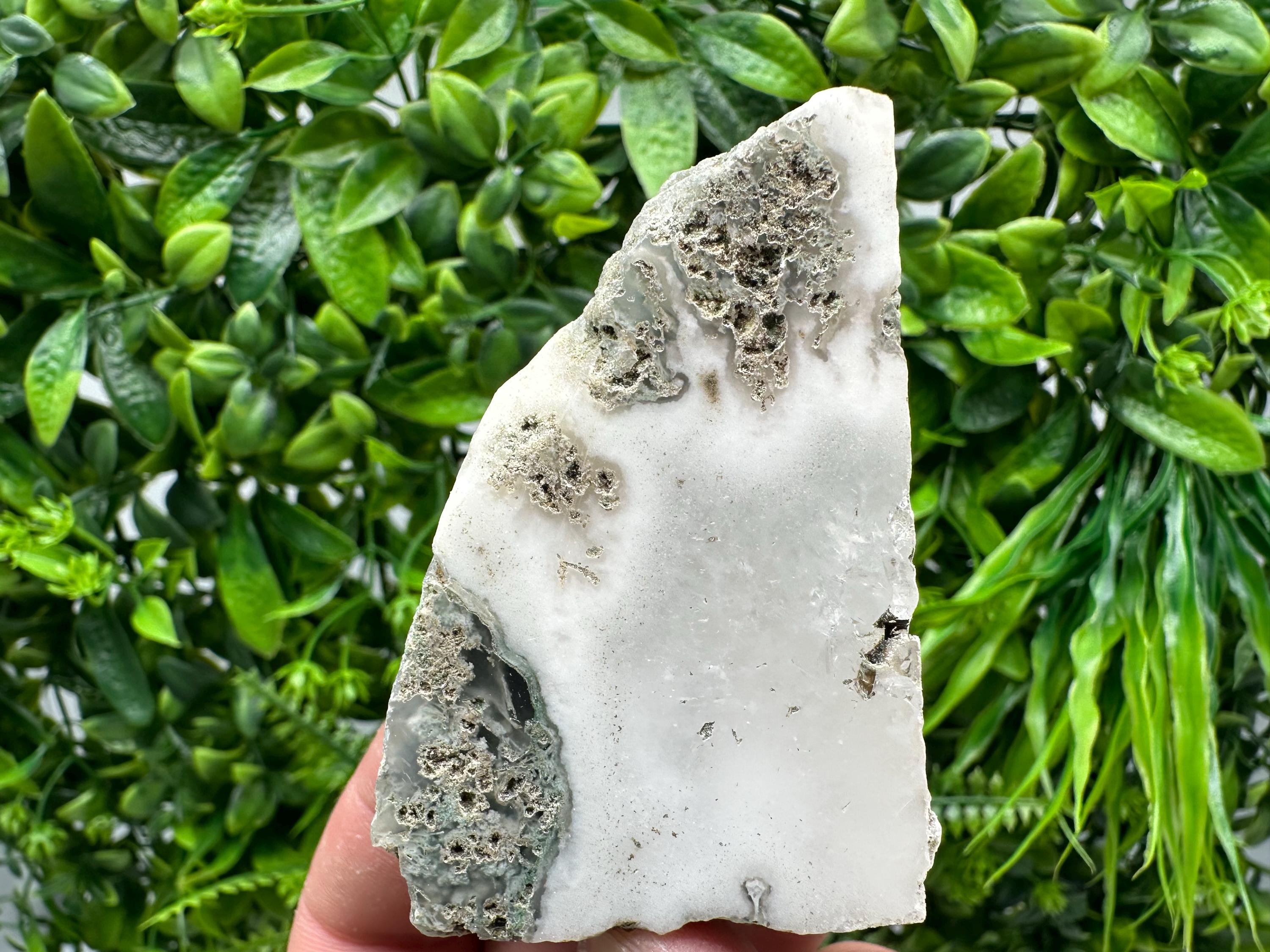 Polished Moss Agate Slab: Crystal Slice (7/5cm, 99 grams)