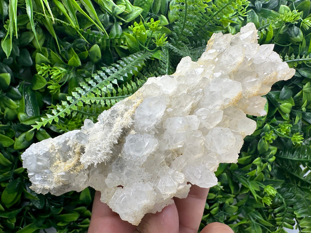 Quartz with Limonite: Natural Crystal Home Decor