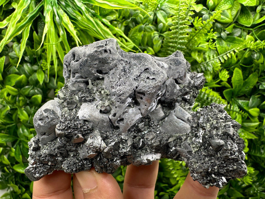 Galena on Sphalerite & Quartz: Natural Crystal Souvenir, Borieva Mine