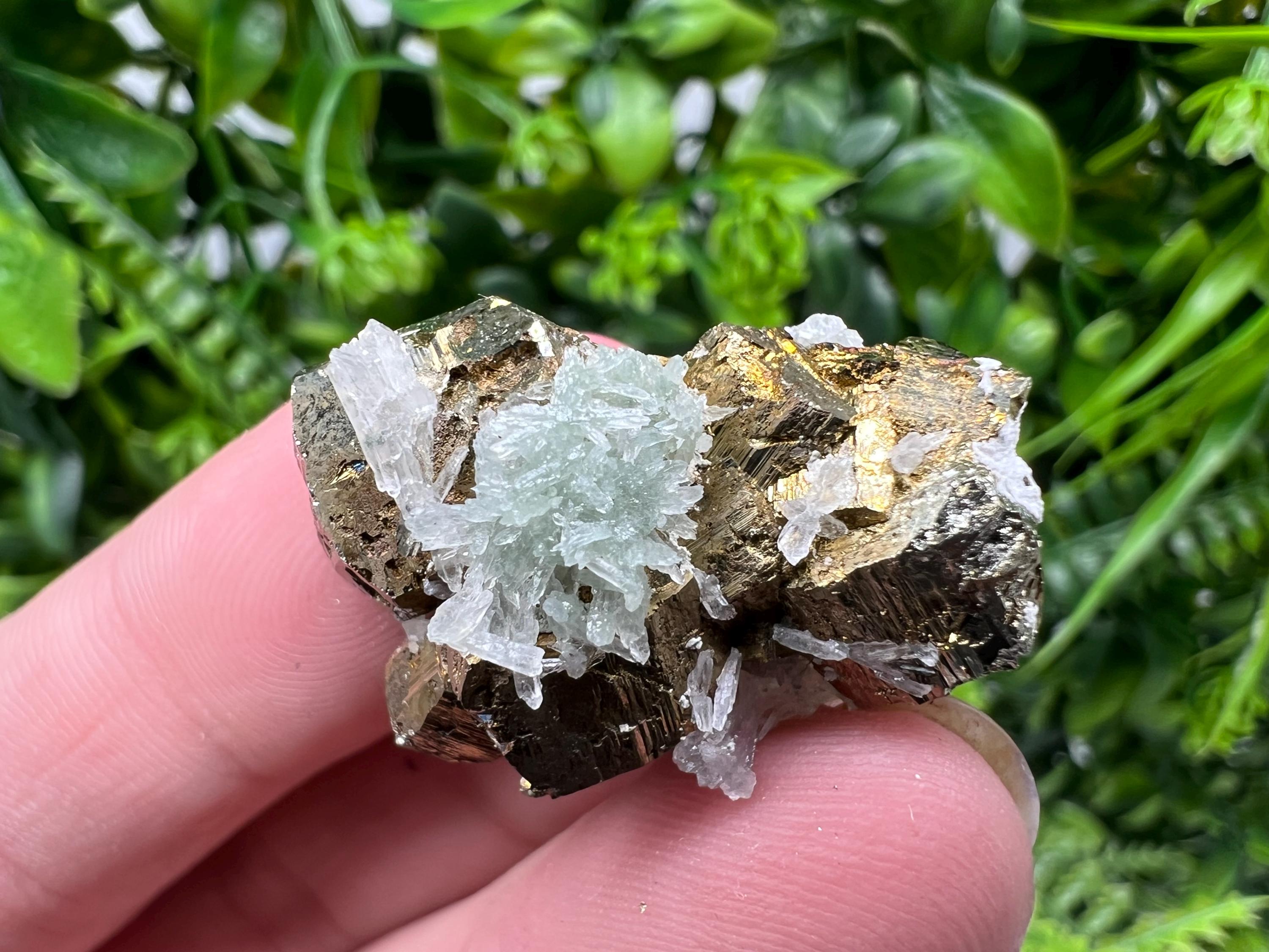 Wonderful Rainbow Pyrite whit Calcite,natural minerals souvenir Crystal,collection stone,rare minerals,home decor,Borieva Bulgaria